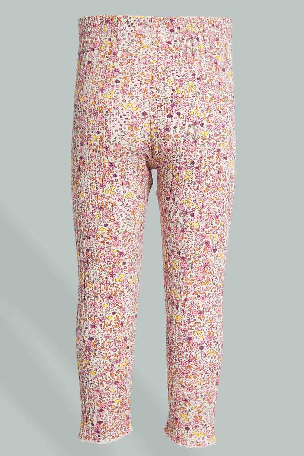 Redtag-Printed-Rib-Legging-Colour:Assorted,-Filter:Infant-Girls-(3-to-24-Mths),-Infant-Girls-Leggings,-New-In,-New-In-ING,-Non-Sale,-Section:Kidswear,-TBL,-W21B-Infant-Girls-3 to 24 Months