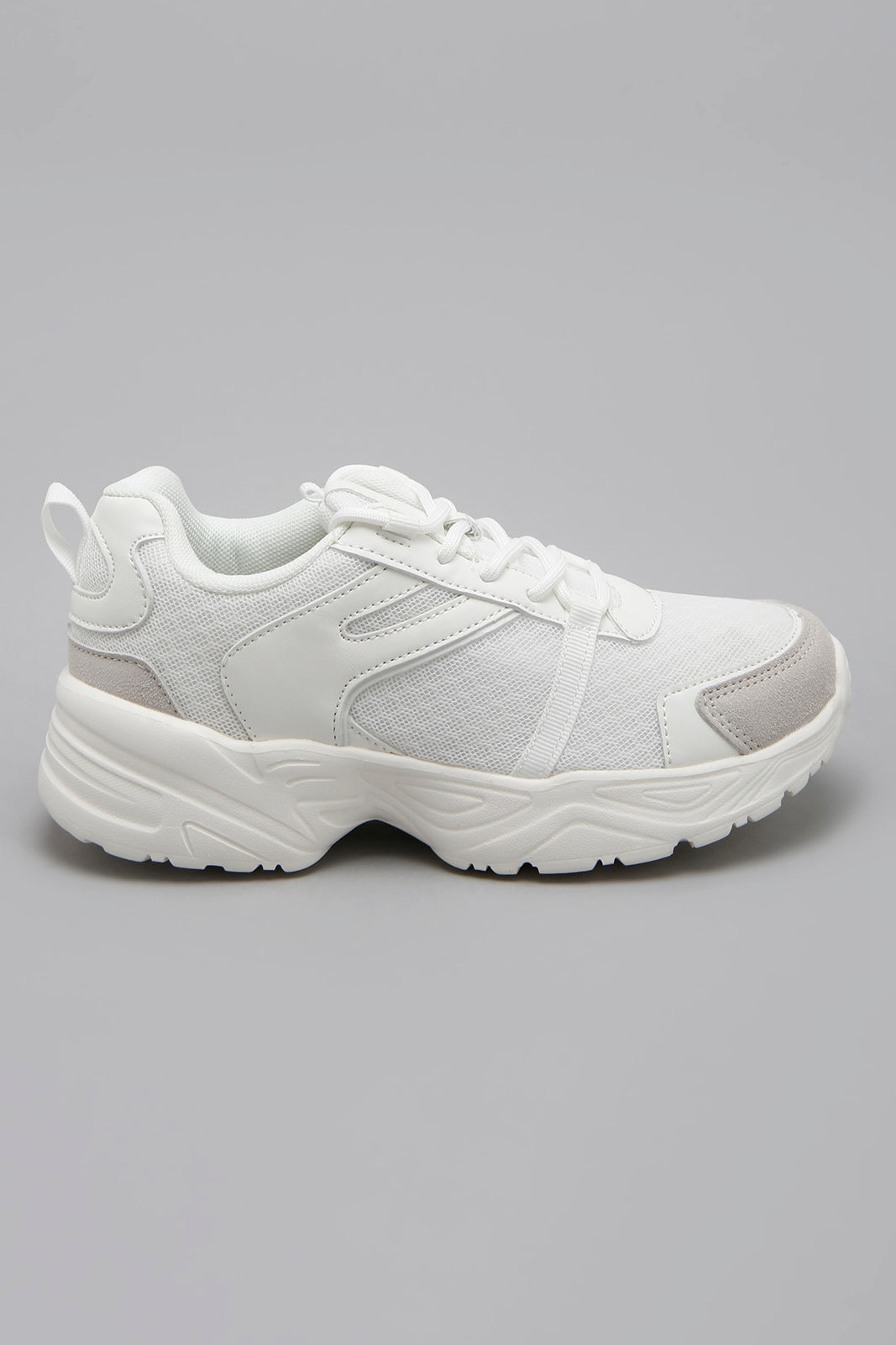 White Lace Up Sneaker