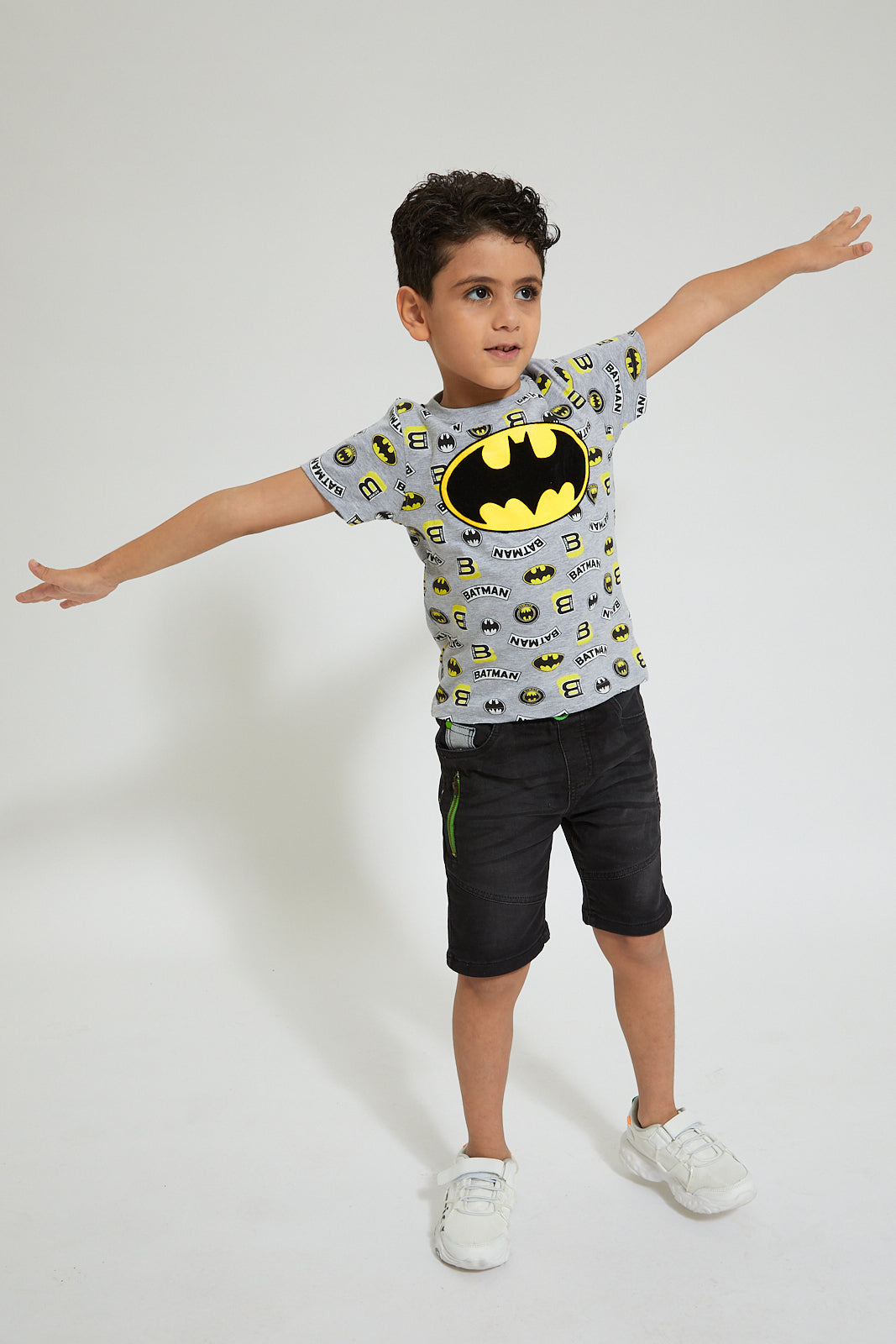 Grey Batman Printed T-Shirt