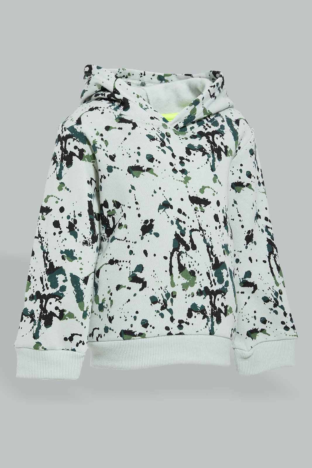 Redtag-Blue-Splatter-Hoody-Jog-Set-(2-Pack)-Jog-Sets-Infant-Boys-3 to 24 Months