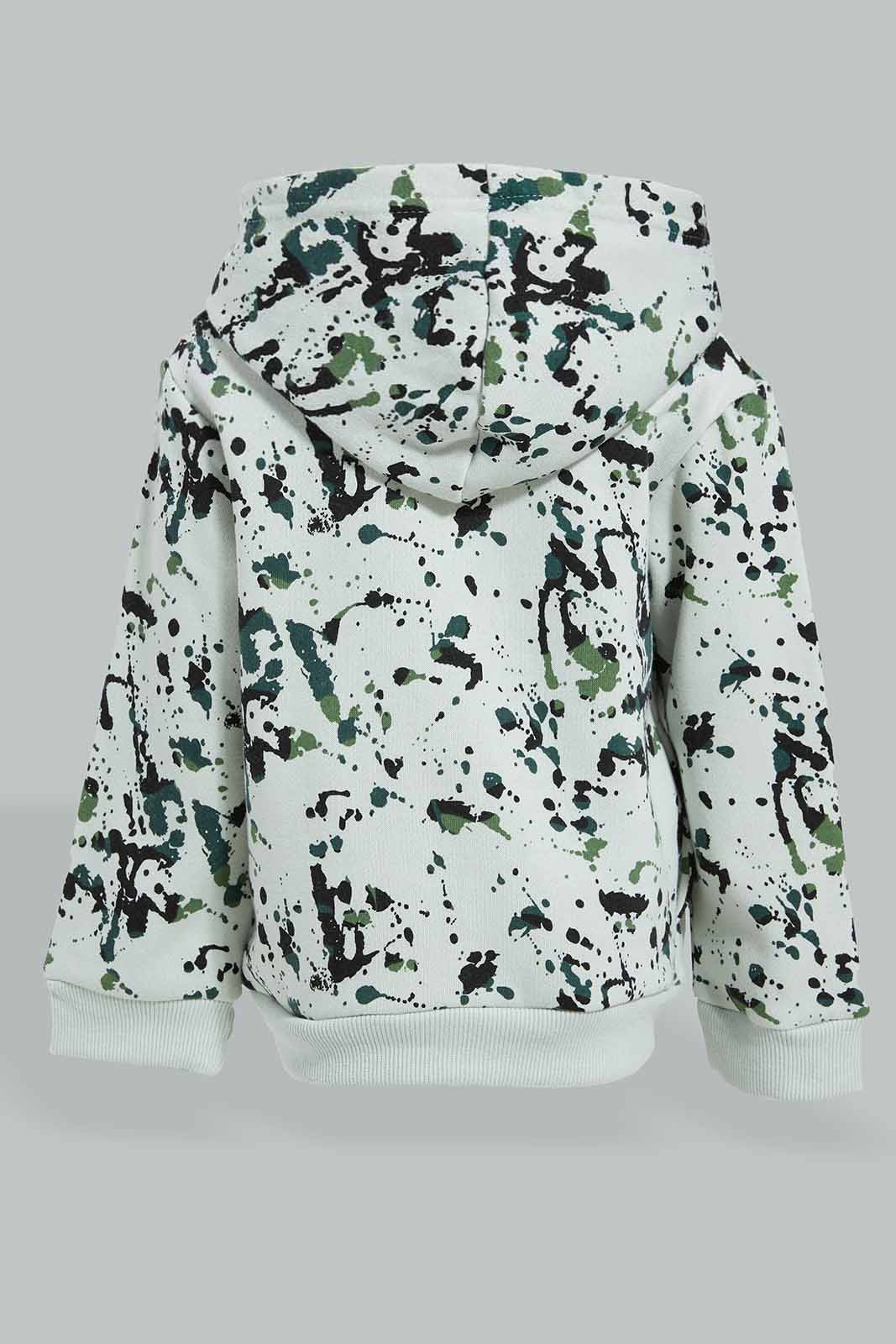 Redtag-Blue-Splatter-Hoody-Jog-Set-(2-Pack)-Jog-Sets-Infant-Boys-3 to 24 Months