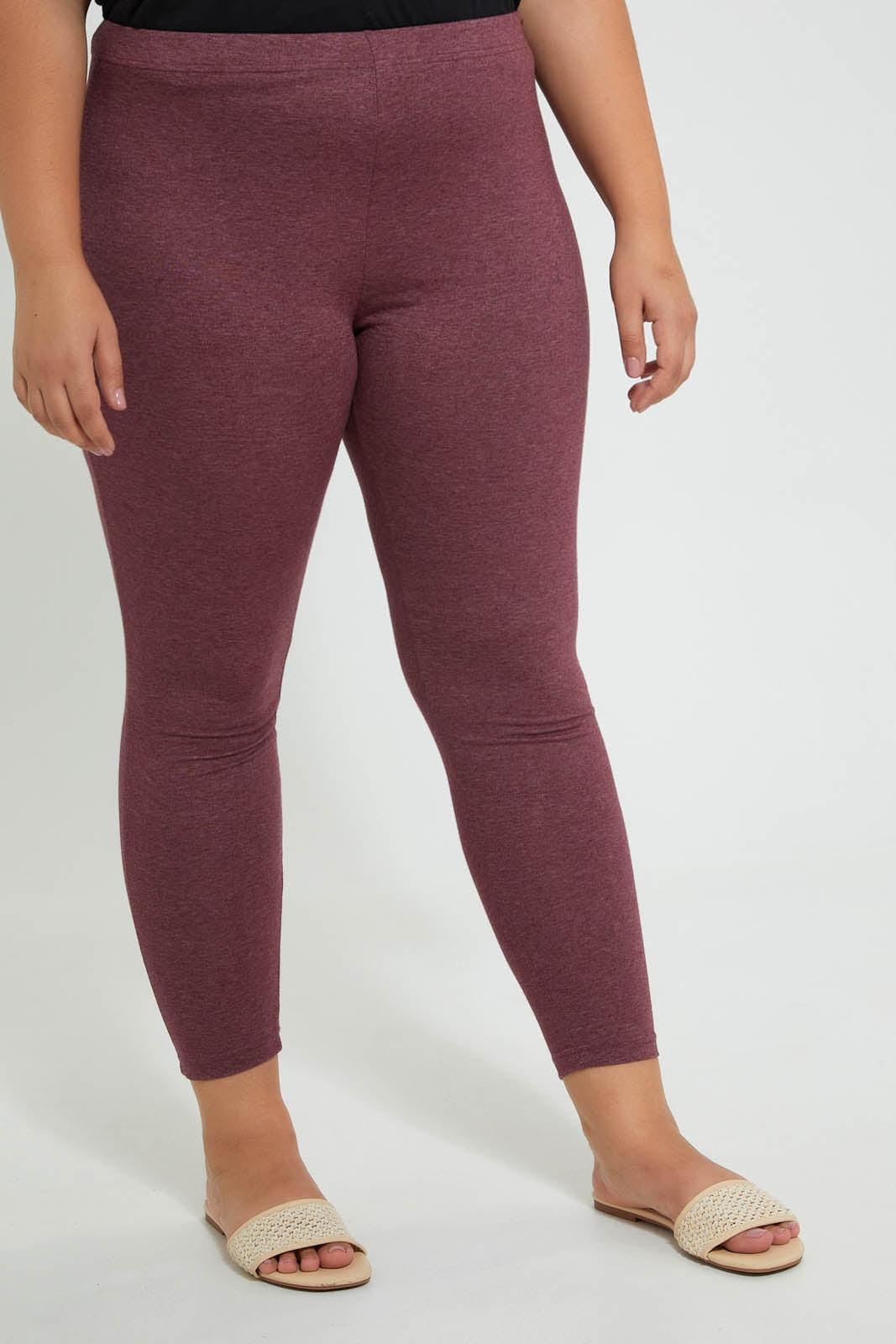 Navy/Burgundy Plain Legging (2 Piece)