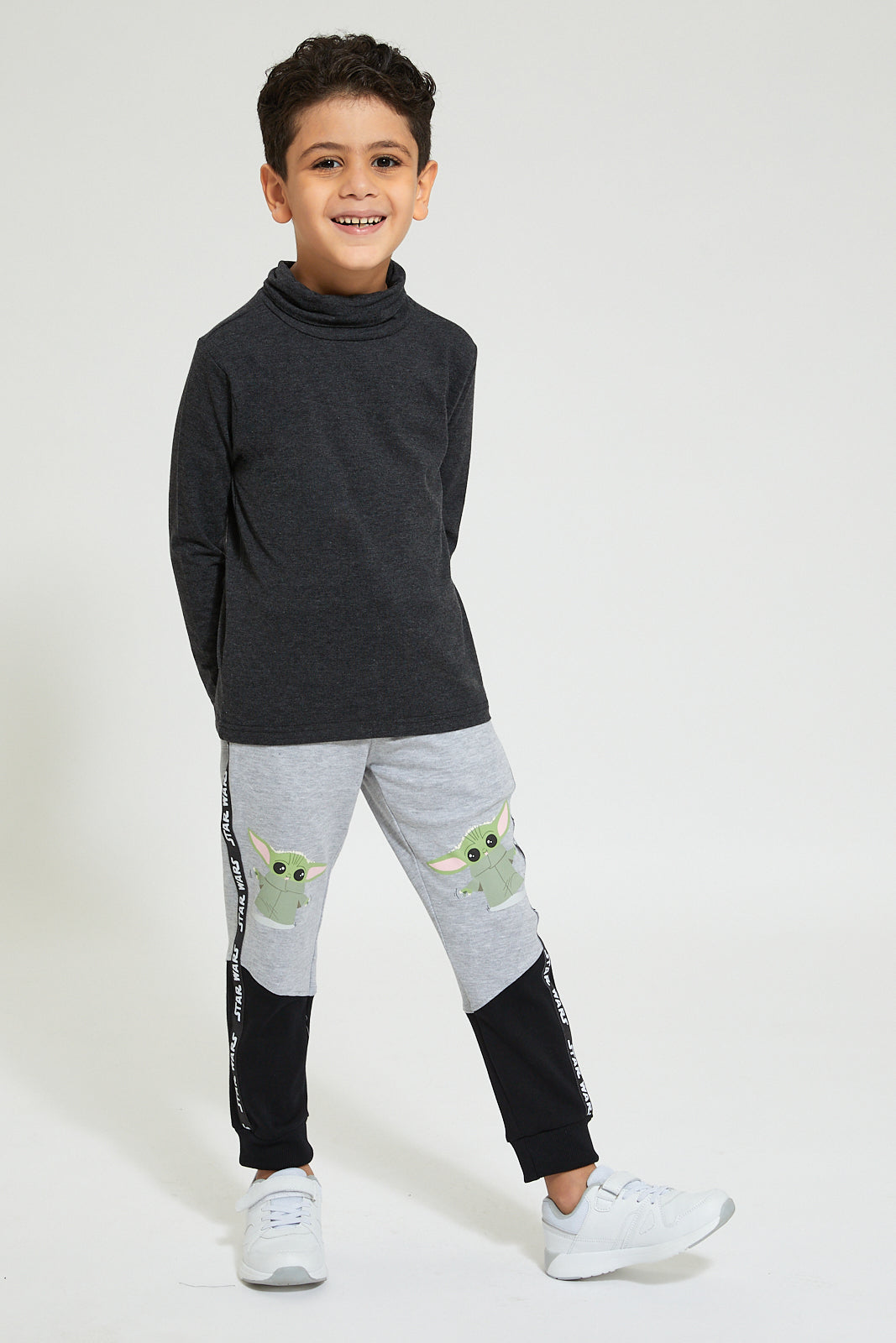 Redtag-Grey-Yoda-Jogger-Joggers-Boys-2 to 8 Years