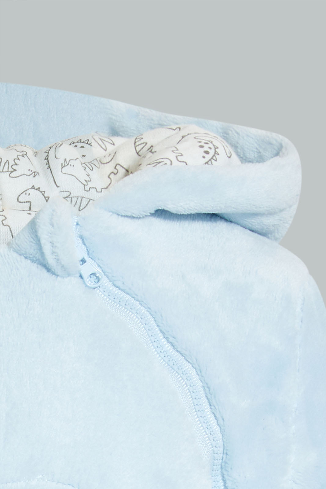 Blue Baby Shark Fluffy Padded Pram Suit