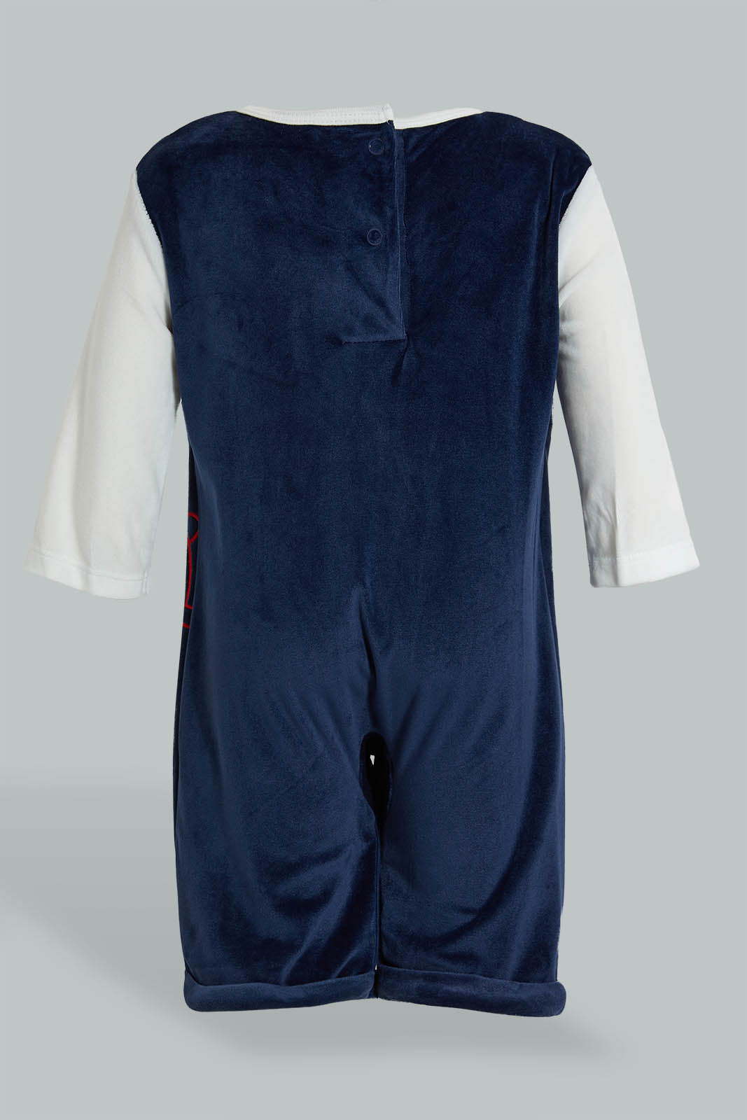 Redtag-Navy-Dino-Duangree-Romper-With-Hat-Rompers-Baby-0 to 12 Months