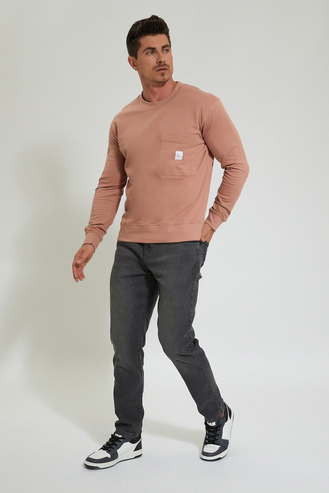 Men Charcoal 5-Pockets Jeans
