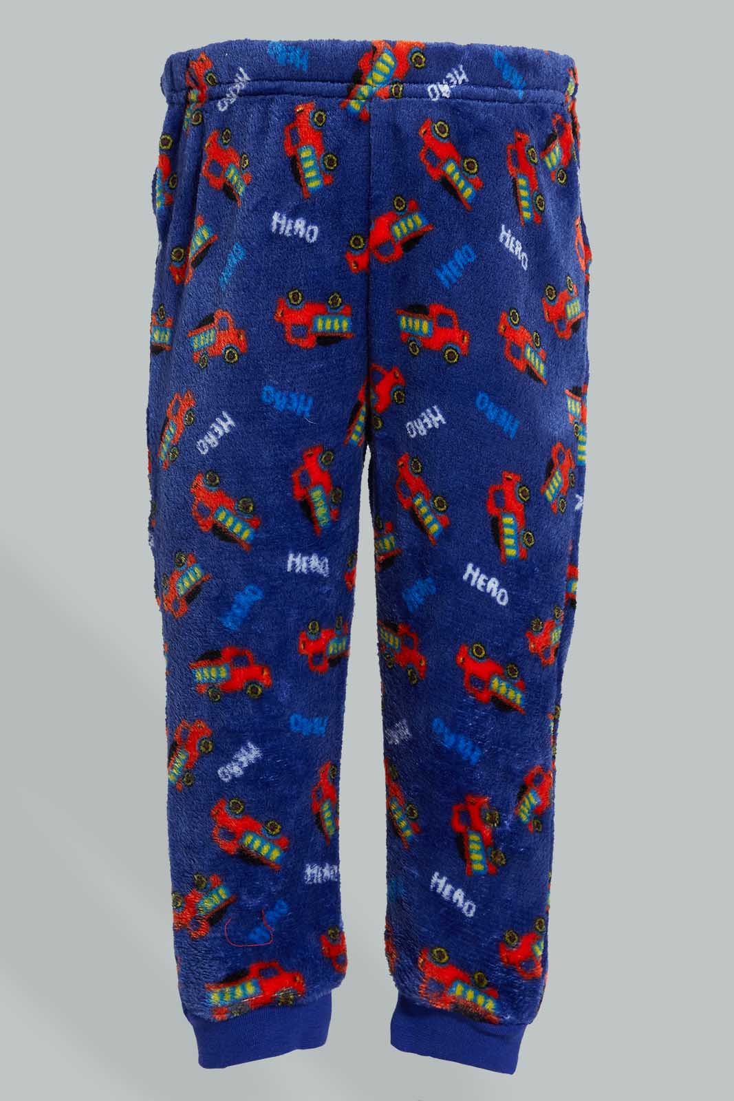 Redtag-Grey-And-Red-Fire-Car-Top-And-Bottom-Fluffy-Pj-Set-(2-Pack)-Colour:Grey,-Filter:Infant-Boys-(3-to-24-Mths),-Infant-Boys-Pyjama-Sets,-New-In,-New-In-INB,-Non-Sale,-Section:Kidswear,-W21B-Infant-Boys-3 to 24 Months