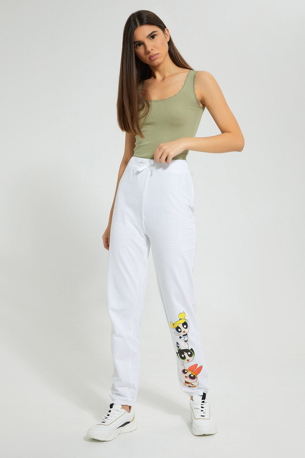 Redtag-White-Powerpuff-Print-Jogger-Joggers-Women's-