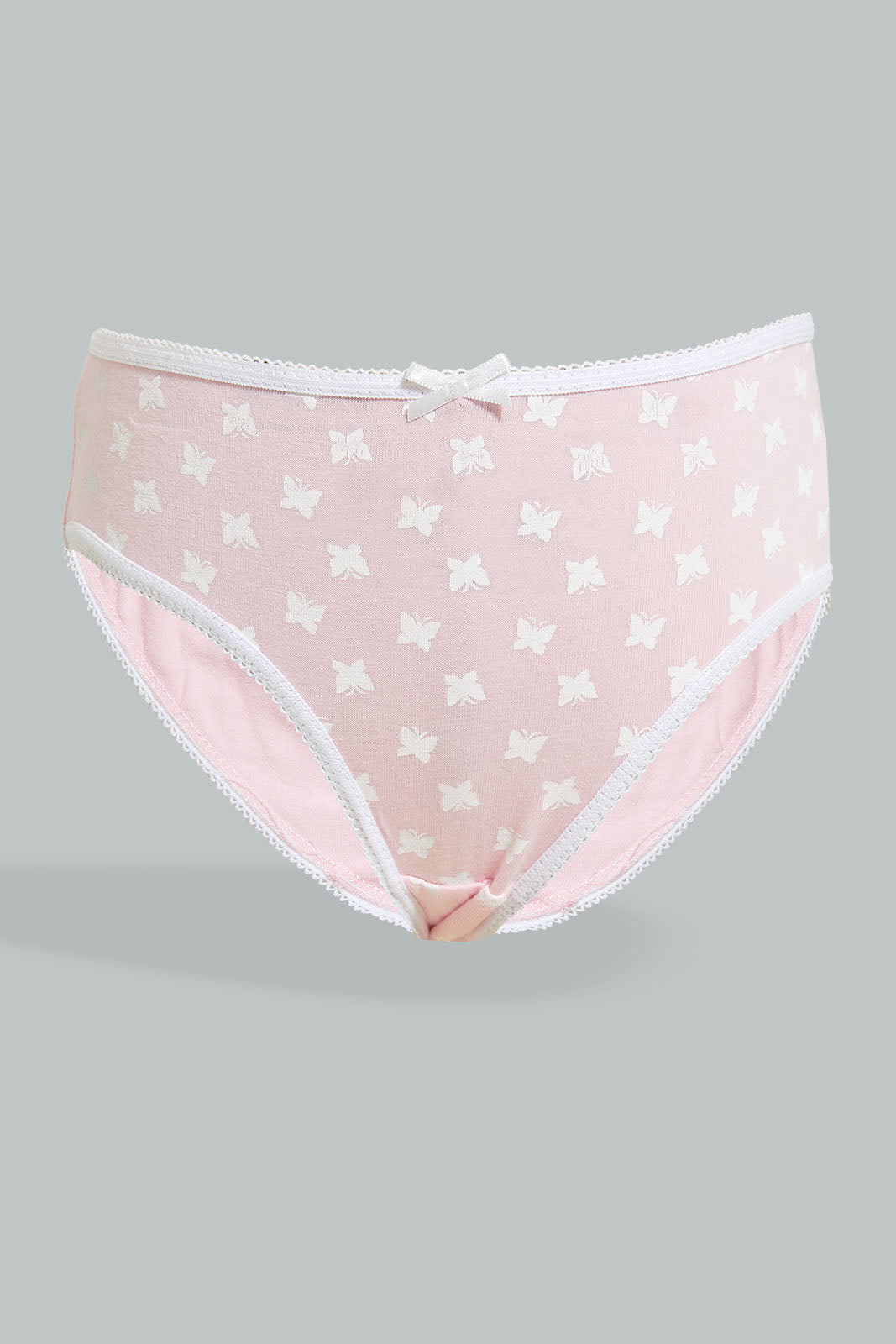 Redtag-Assorted-5-Pc-Pack-Printed-Briefs-Briefs-Girls-2 to 8 Years