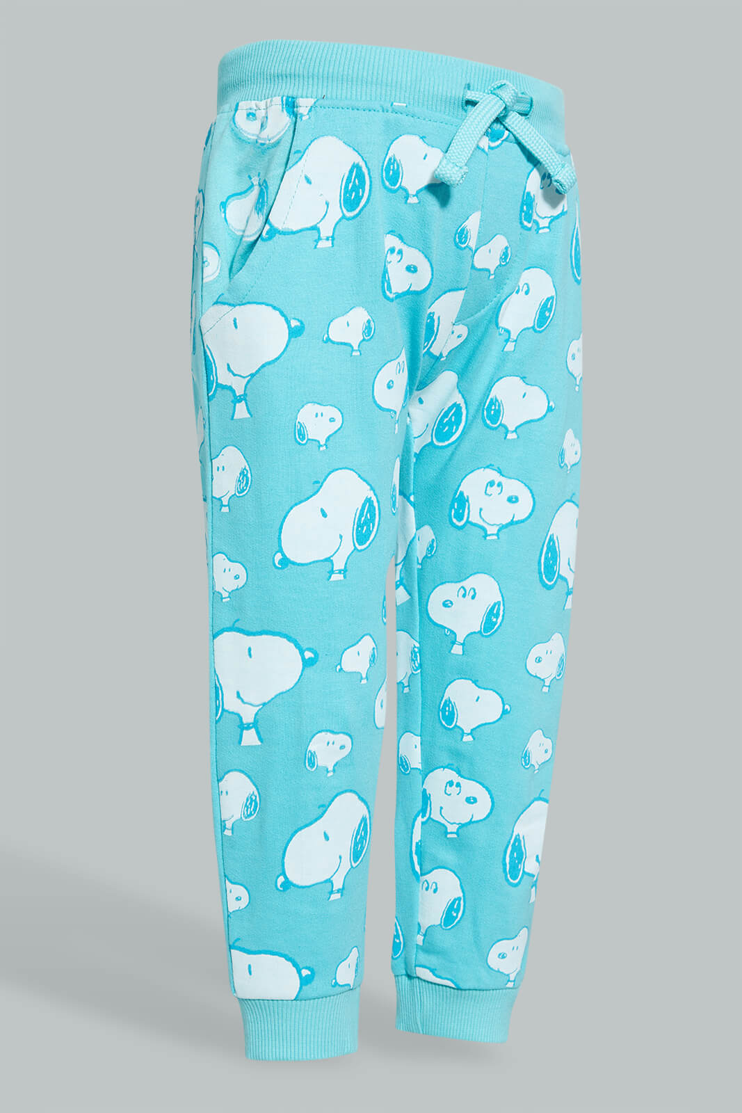 Redtag-Blue-Snoopy-Printed-Active-Pant-Joggers-Infant-Boys-3 to 24 Months