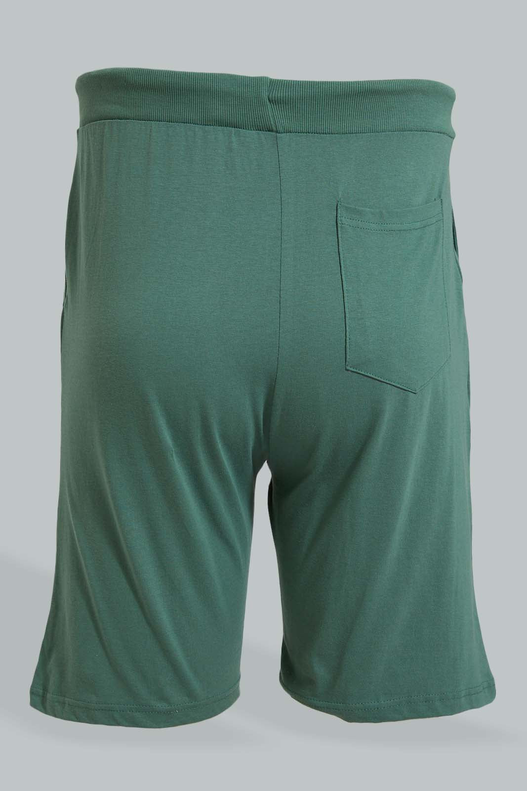 Redtag-Grey/Teal-Green-2-Pack-Pyjama-Short-Pyjama-Bottoms-Men's-