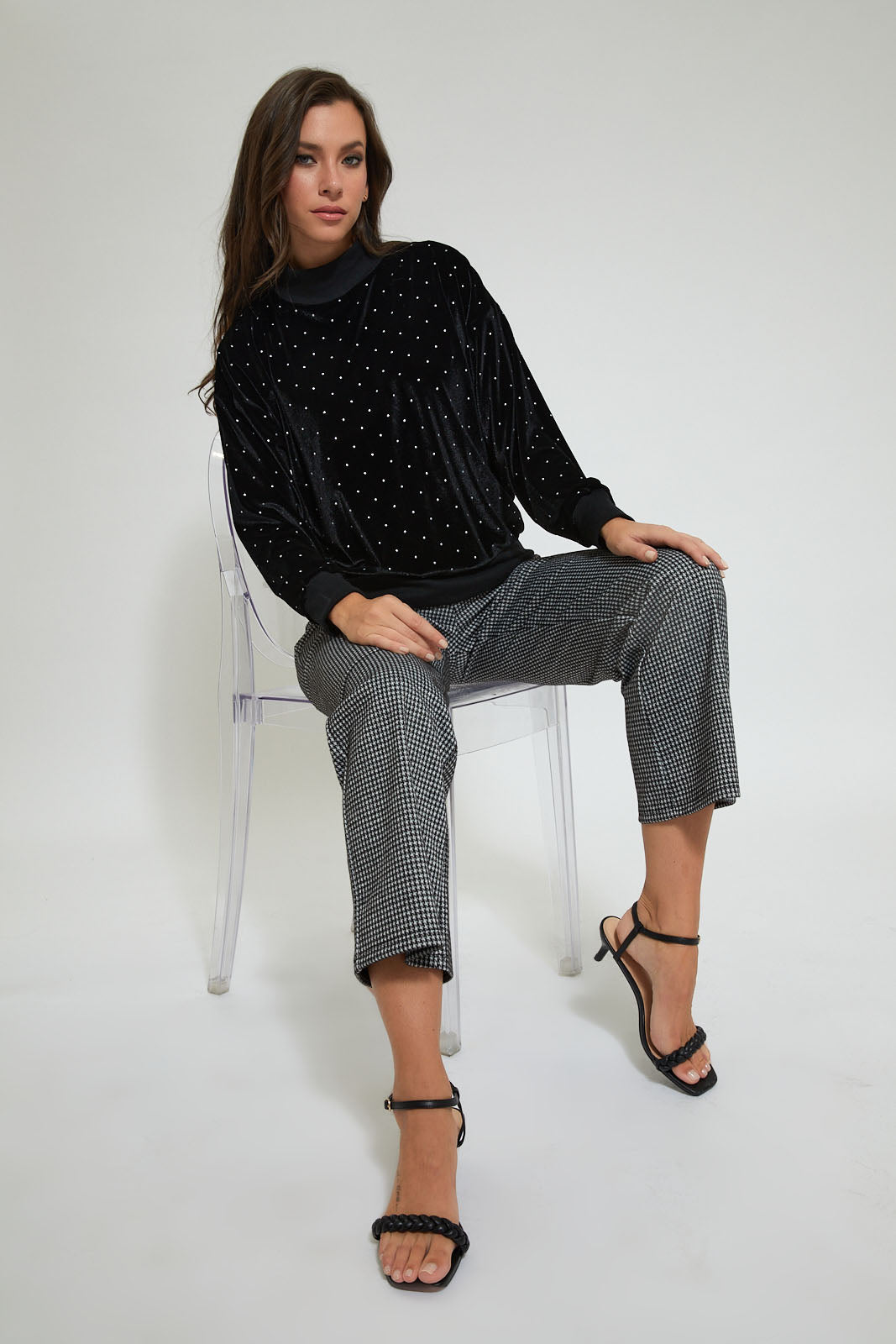 Black Studded Sweatshirt