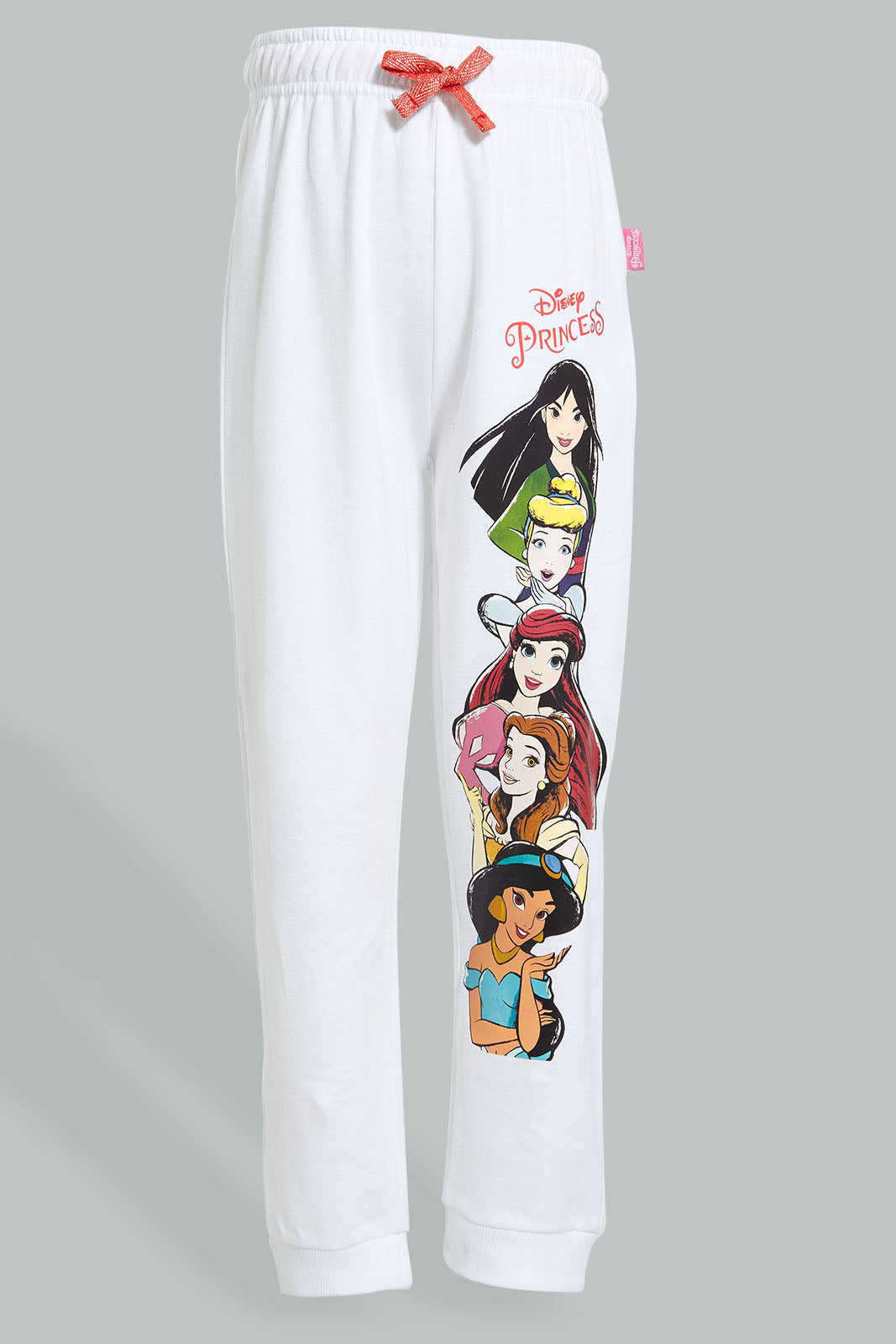 Redtag-White-Princess-Track-Joggers-Girls-2 to 8 Years