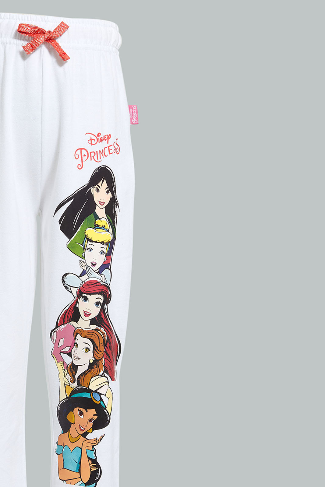 Redtag-White-Princess-Track-Joggers-Girls-2 to 8 Years