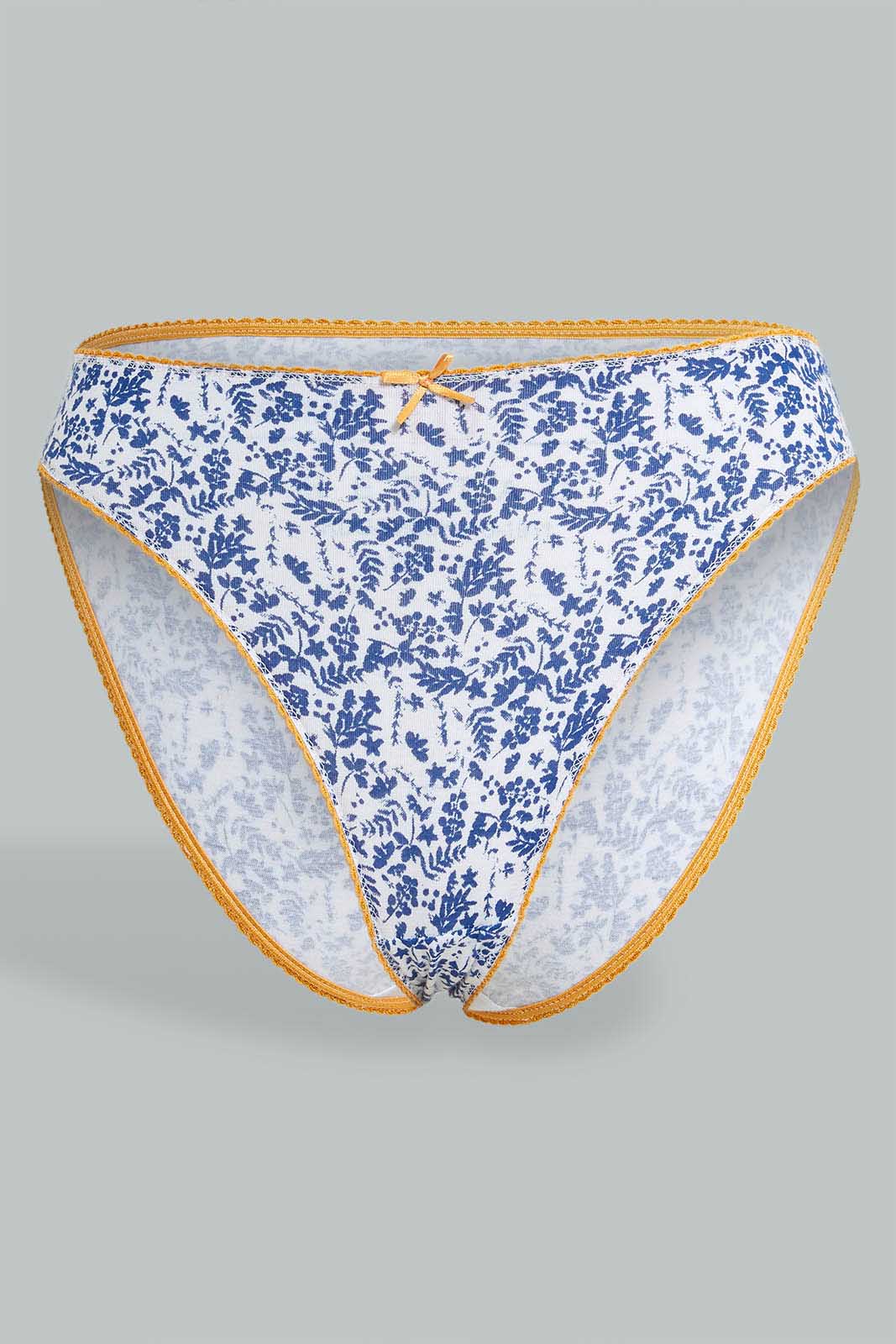 Redtag-Assorted-Print/Plain-Hi-Leg-Briefs-(5-Pack)-Briefs-Hi-Leg-Women's-