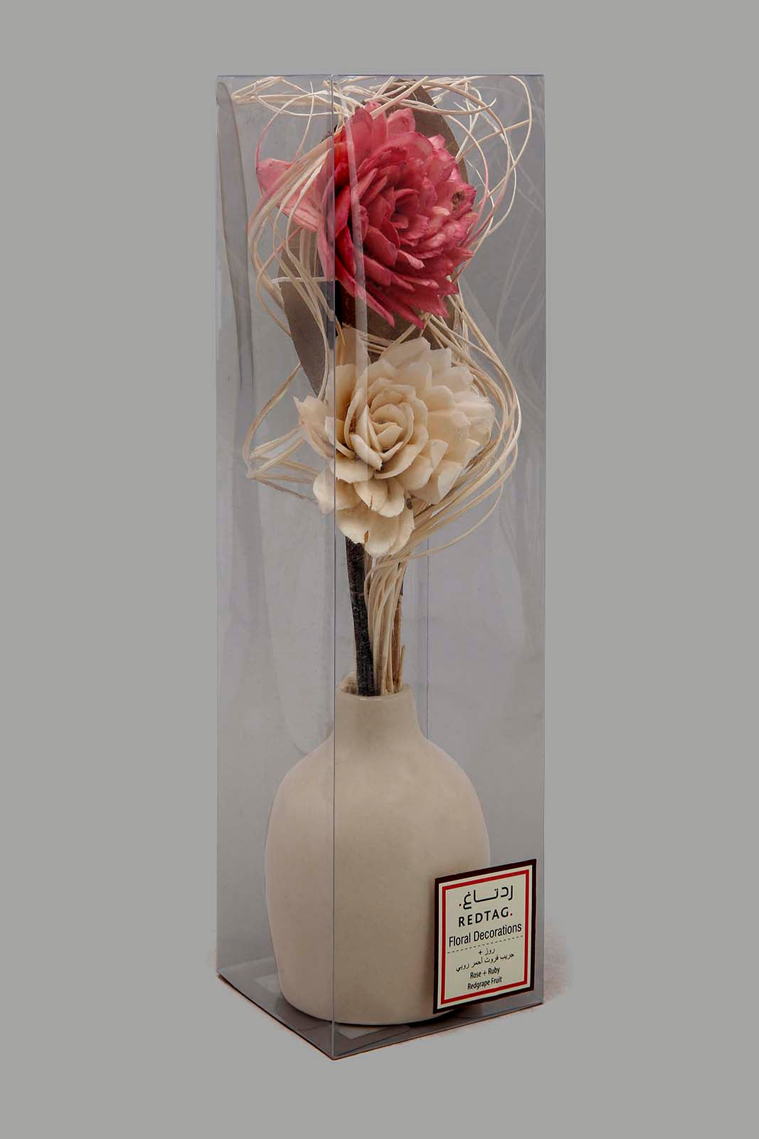 Redtag-Pink-Scented-Dry-Flower-In-Ceramic-Vase-Colour:Pink,-Filter:Home-Decor,-HMW-HOM-Pot-Pourri,-HOM-PHANTASMAGORIA-1,-New-In,-New-In-HMW-HOM,-Non-Sale,-Section:Homewares,-W21B-Home-Decor-