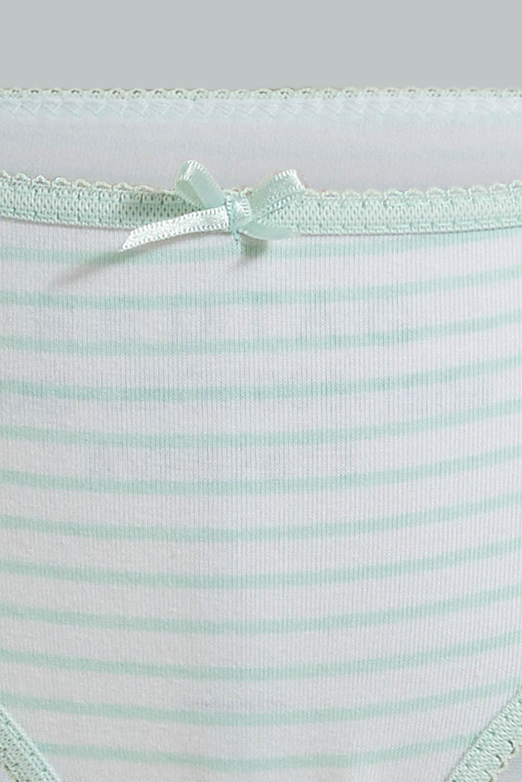 Redtag-Assorted-5-Pc-Pack-Striped-Briefs-Boxers-Girls-2 to 8 Years