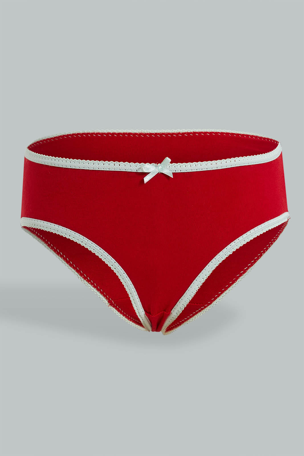 Redtag-Assorted-5-Pc-Pack-Plain-Briefs-Boxers-Girls-2 to 8 Years