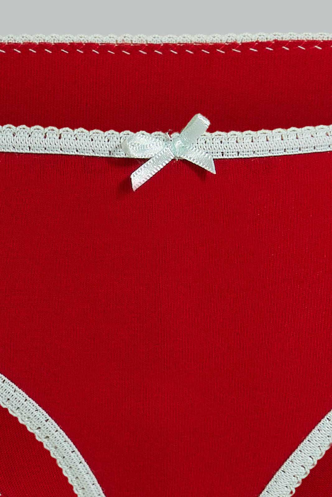 Redtag-Assorted-5-Pc-Pack-Plain-Briefs-Boxers-Girls-2 to 8 Years