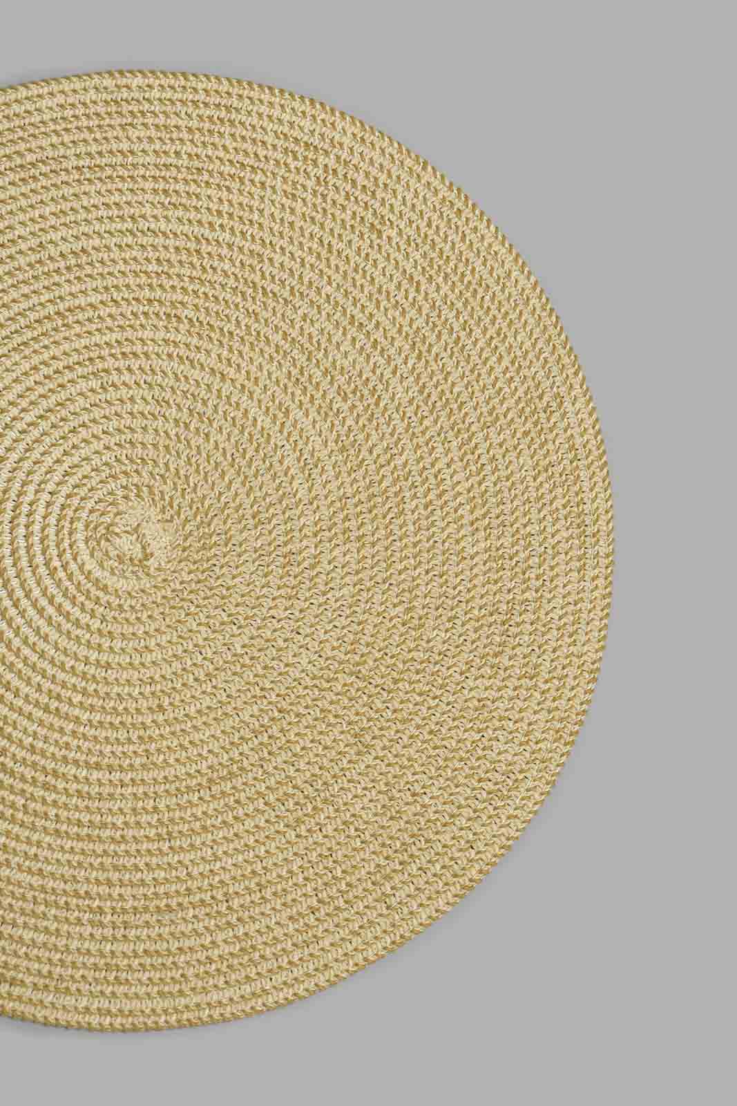 Redtag-Beige-Round-Placemat-Colour:Beige,-Filter:Home-Dining,-HMW-DIN-Placemats,-New-In,-New-In-HMW-DIN,-Non-Sale,-Section:Homewares,-W21B-Home-Dining-0