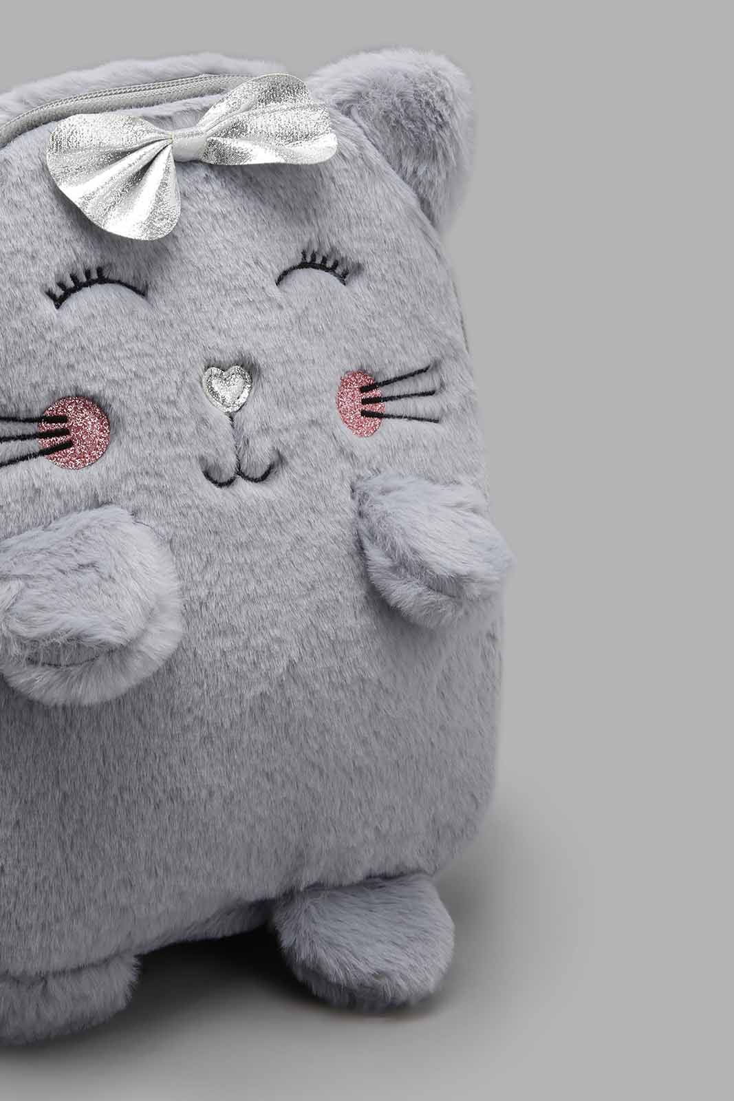Redtag-Grey-Character-Faux-Fur-Backpack-Backpacks-Girls-
