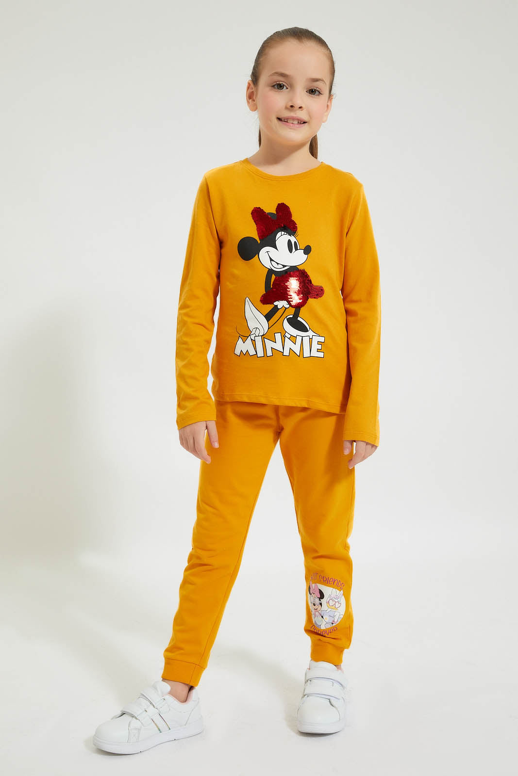 Mustard Minnie Mouse Print Jogger