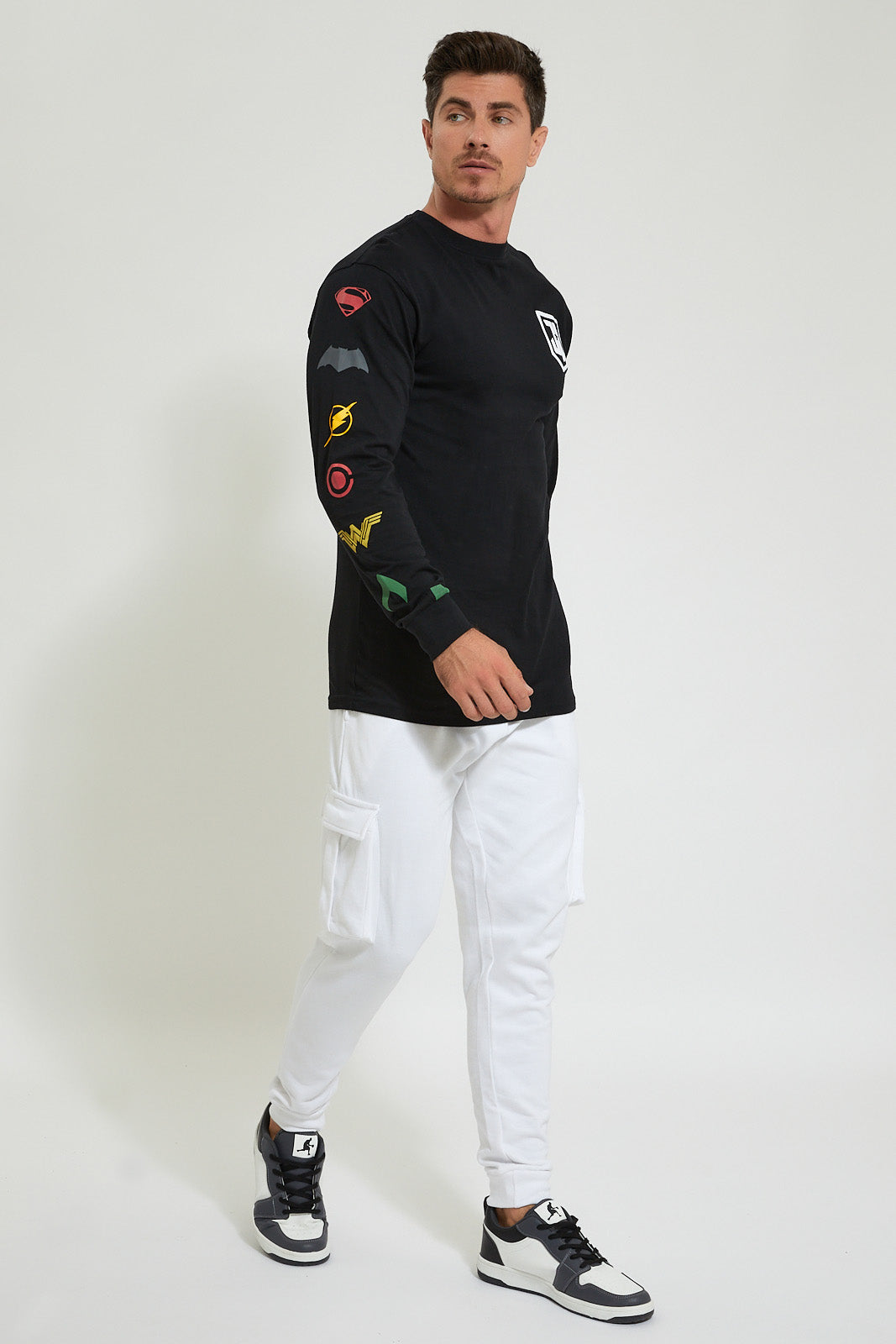 Redtag-White-Printed-Jogger-Joggers-Men's-