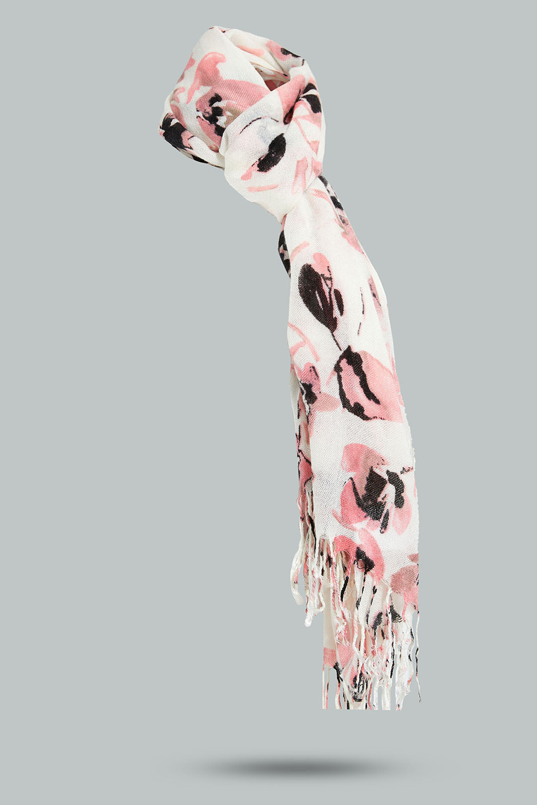 Redtag-White-Floral-Printred-Knitted-Scarfs-Scarves-Women-