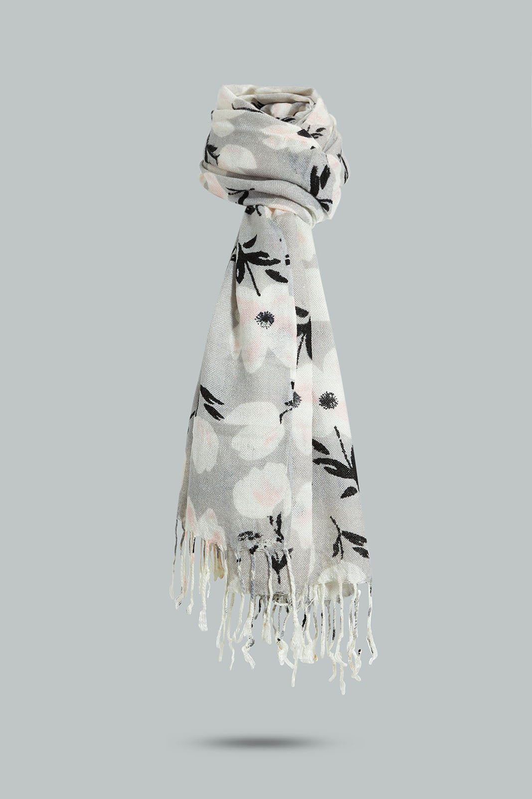 Redtag-Grey-Floral-Printred-Knitted-Scarfs-Scarves-Women-