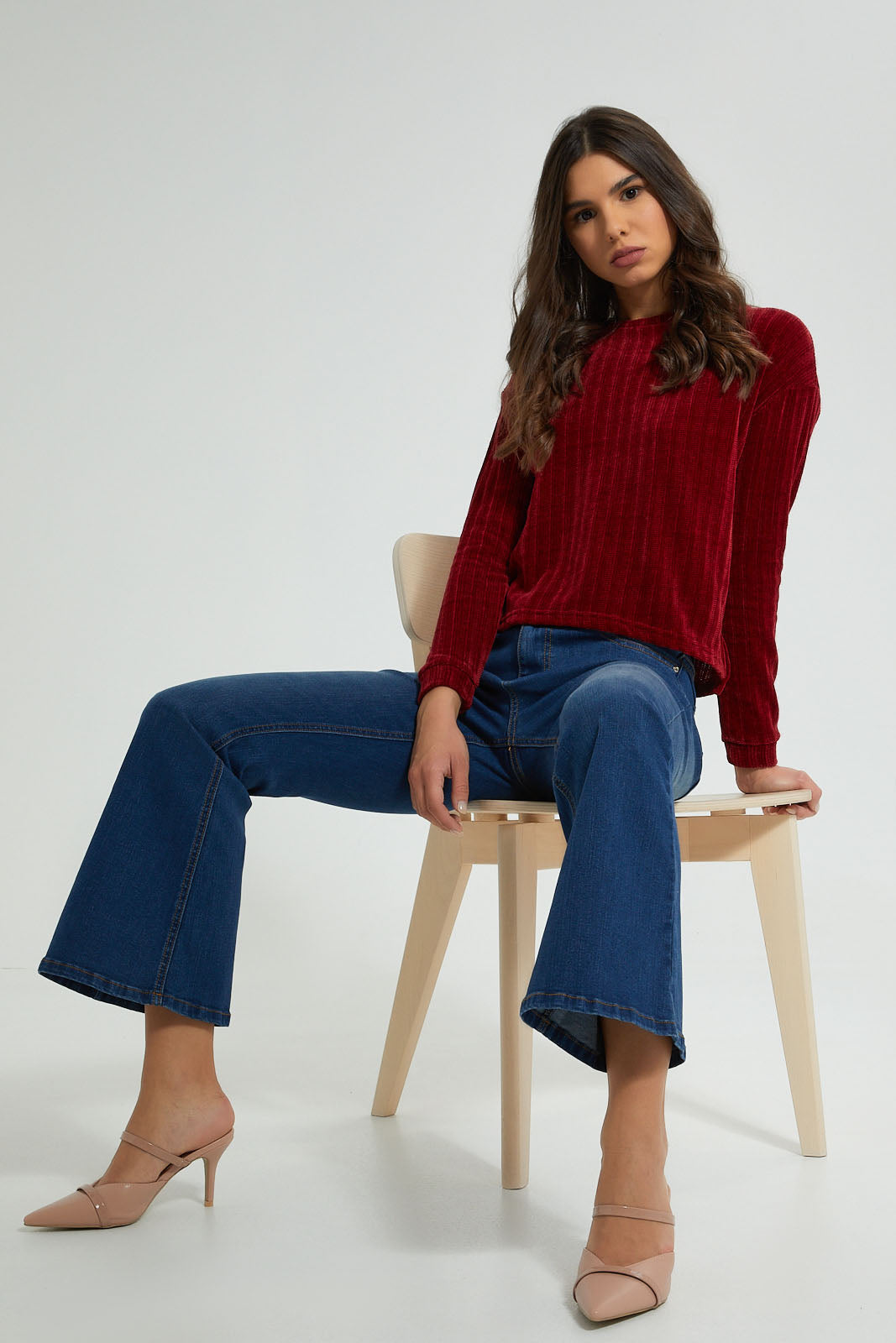 Redtag-Chenille-High-Low-Pullover-Ponchos-Women's-