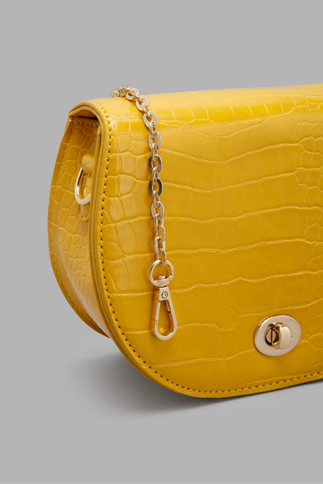 Redtag-Mustard-Crossbody-Croco-Textured-Colour:Mustard,-Filter:Women's-Accessories,-New-In,-New-In-Women-ACC,-Non-Sale,-W21B,-Women-Handbags-Women-