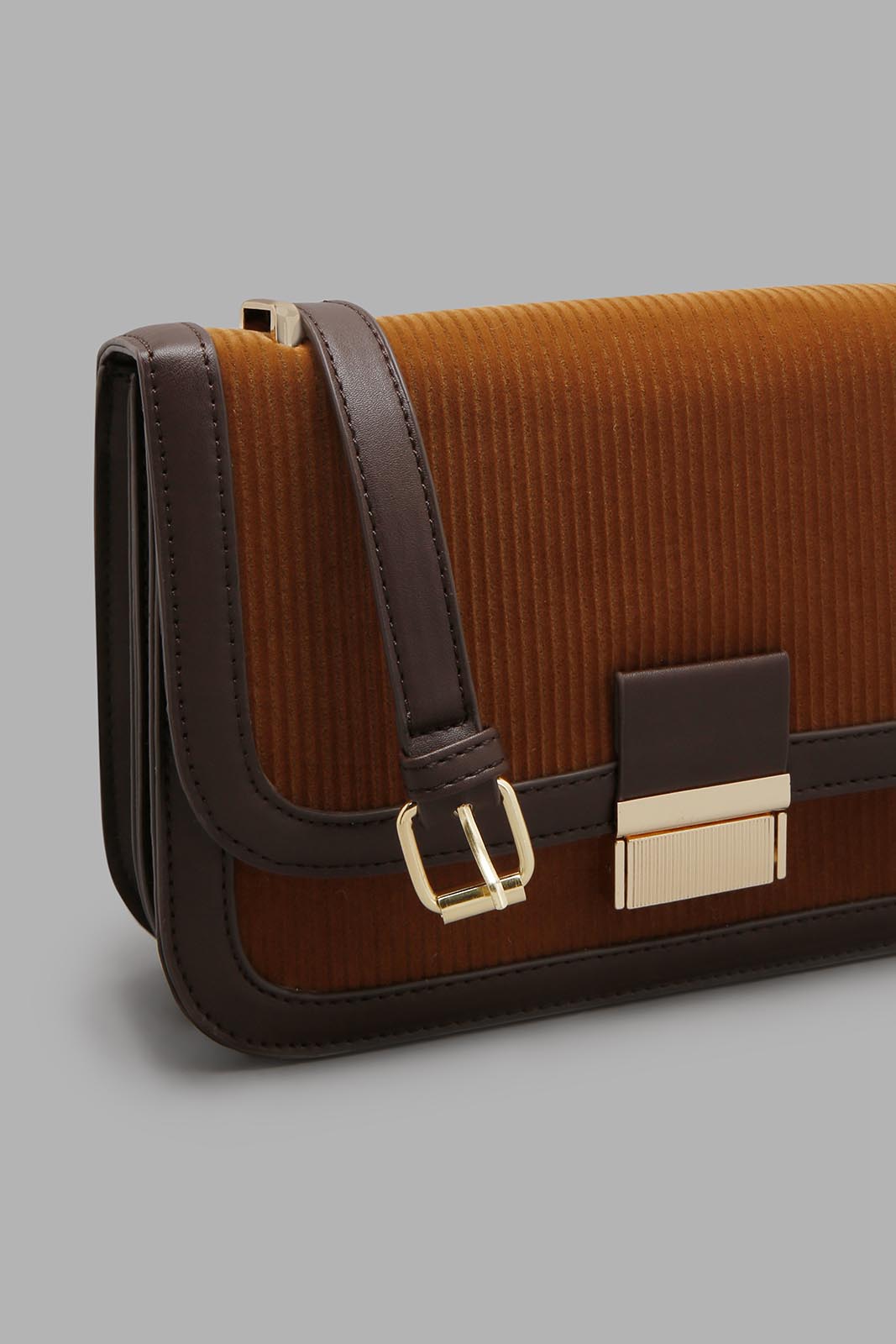 Redtag-Tan-Crossbody-With-Corduroy-Cross-Body-Bags-Women-