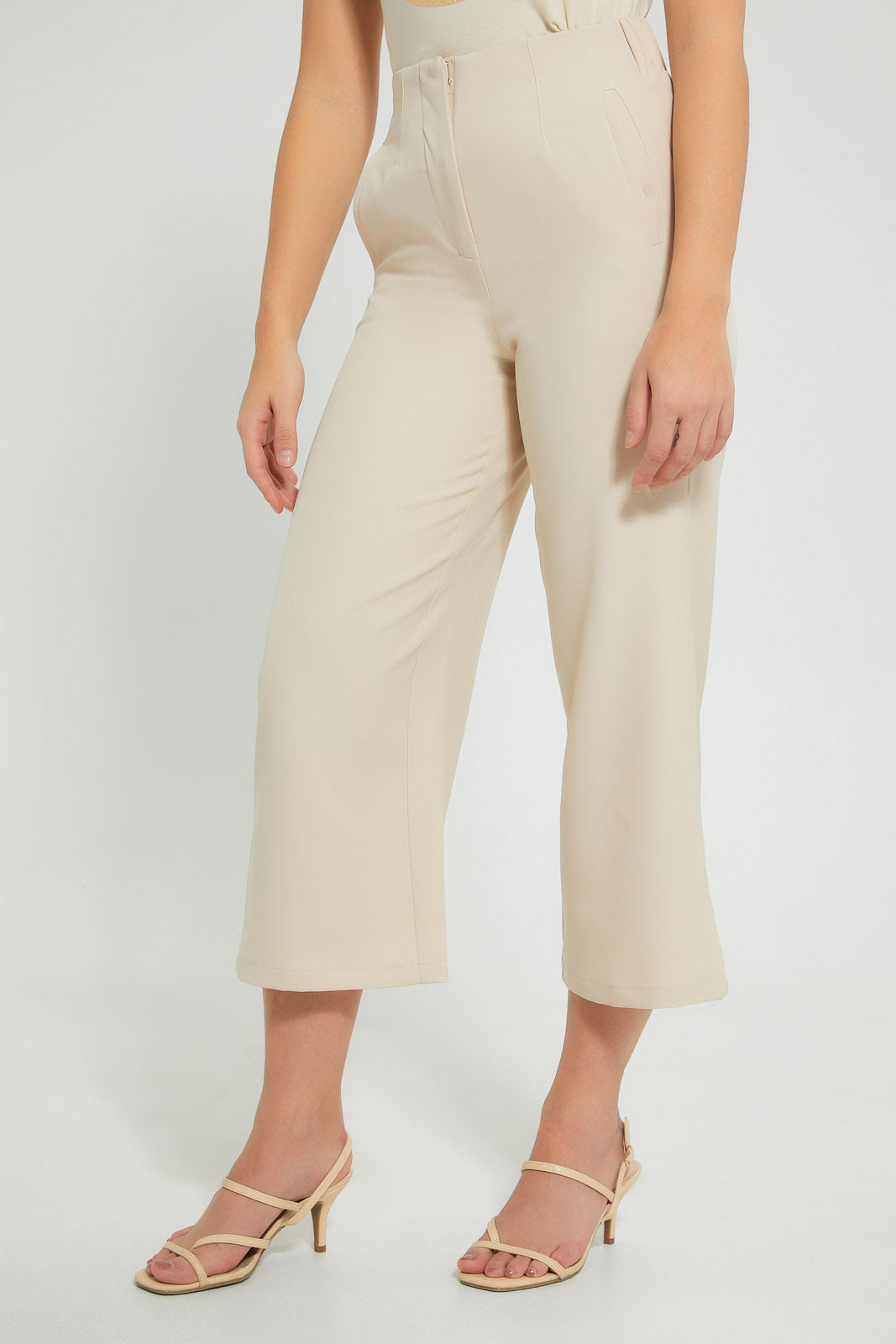 Redtag-Beige-Wide-Leg-Pant-Trousers-Women's-0