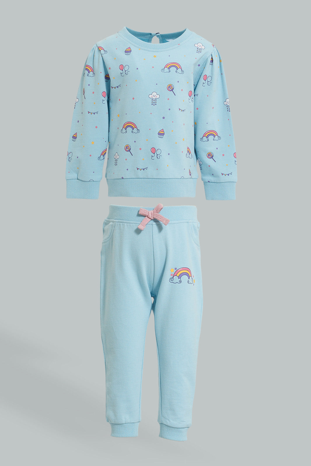 Blue Printed Jog Set (2 Pcs)