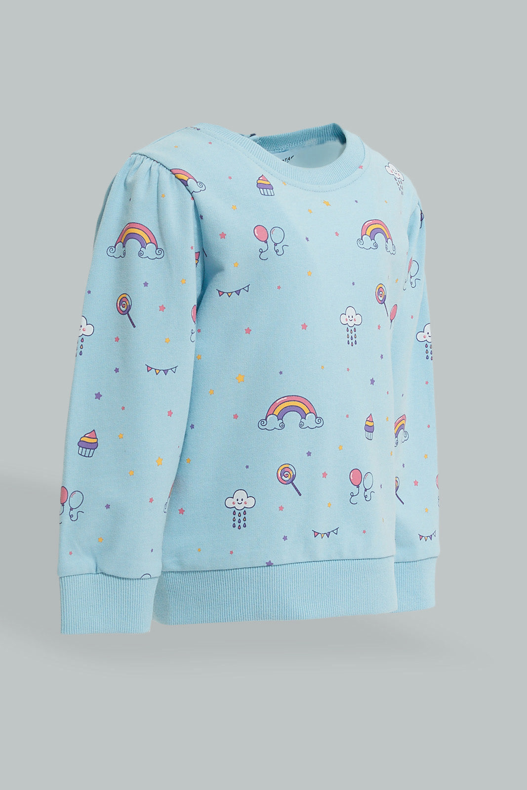 Blue Printed Jog Set (2 Pcs)