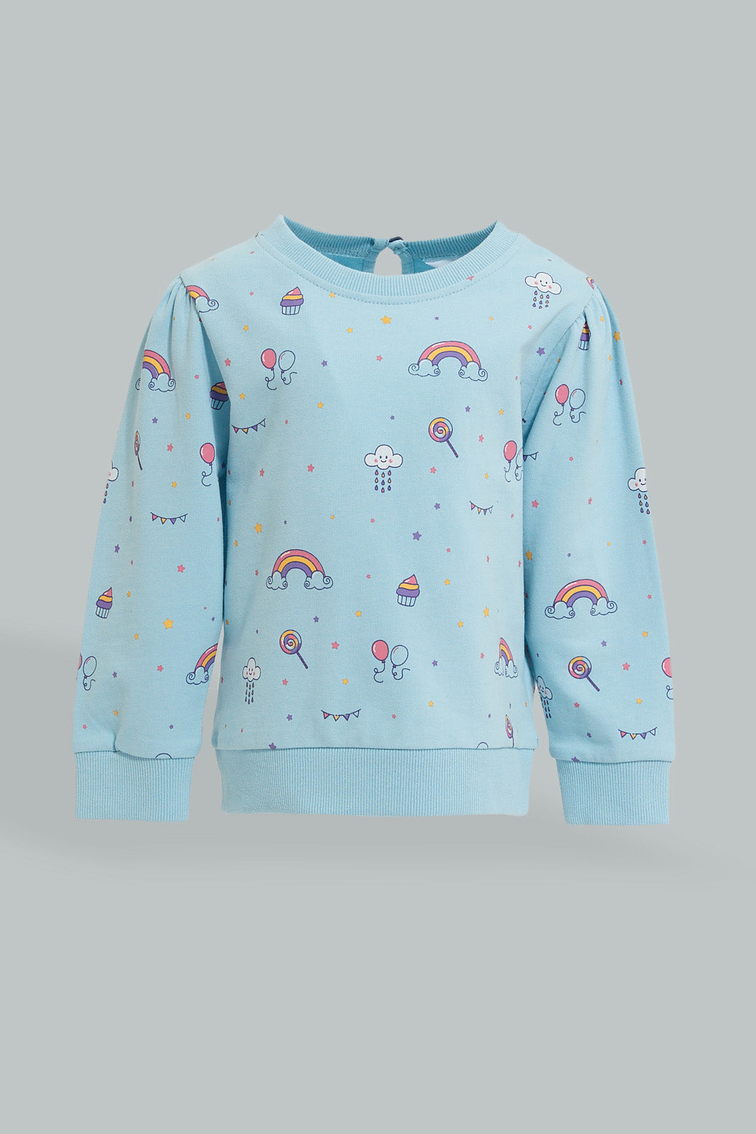 Blue Printed Jog Set (2 Pcs)
