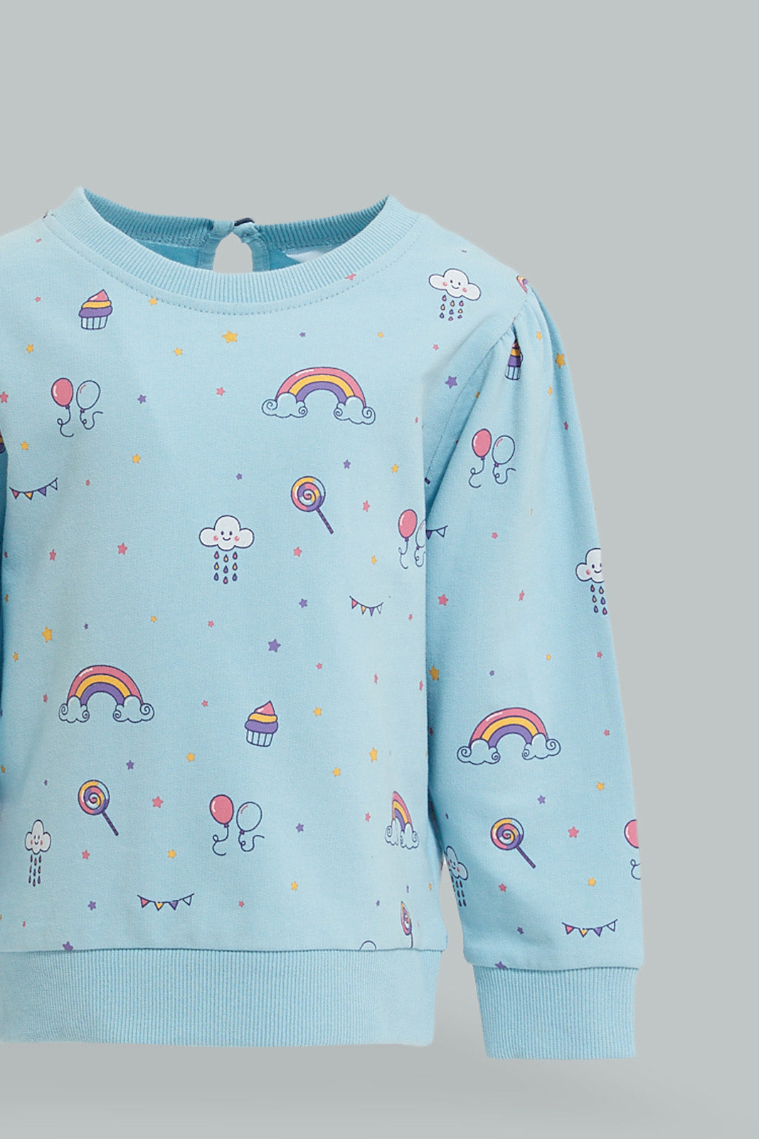 Blue Printed Jog Set (2 Pcs)