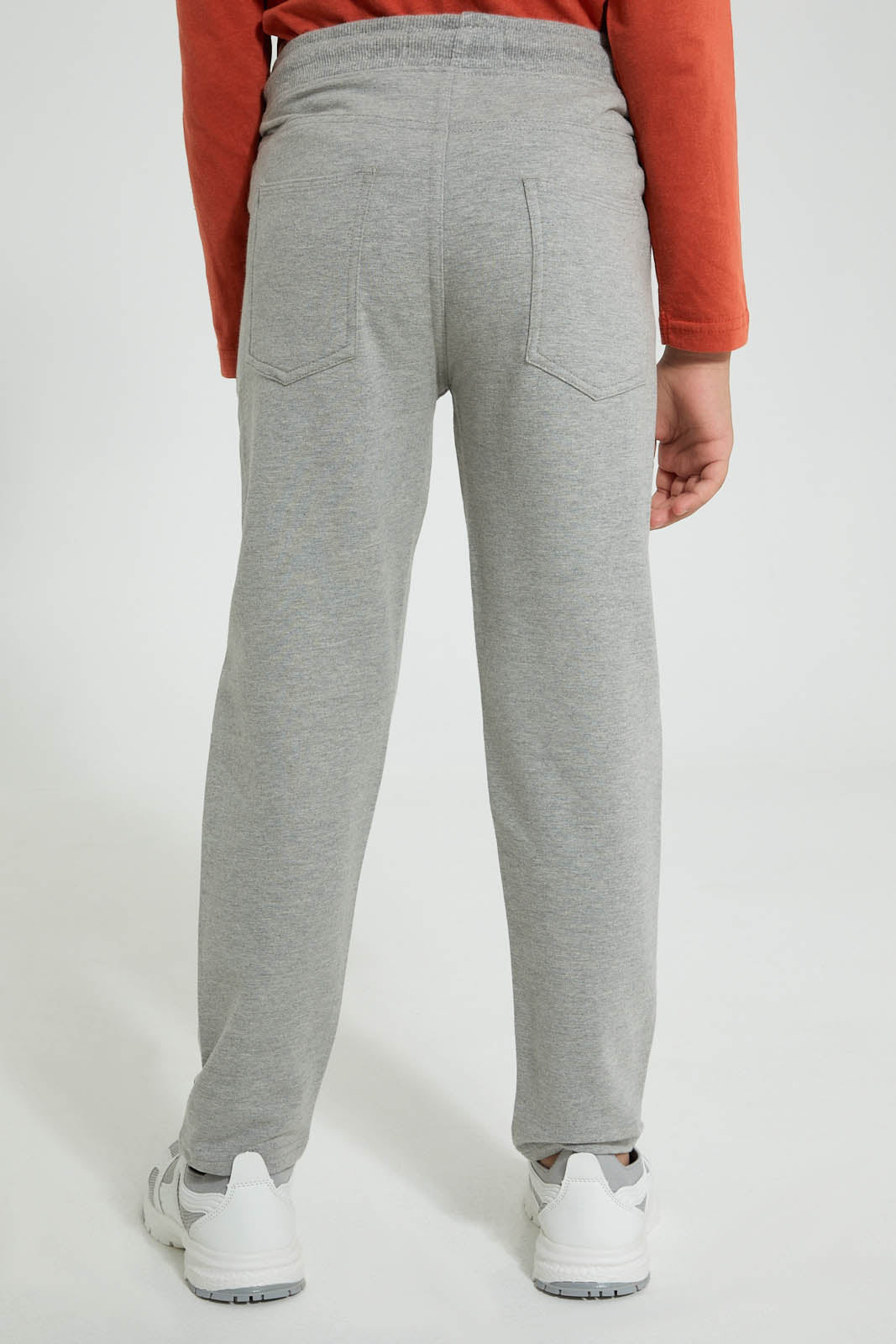 Redtag-Dark-Grey-Stretch-Terry-Pant-Chinos-Boys-2 to 8 Years