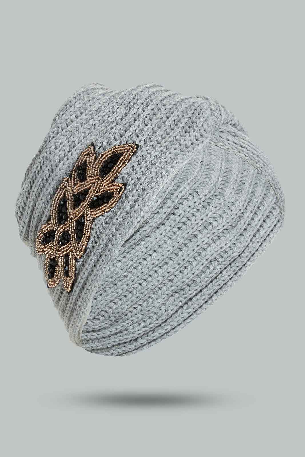 Redtag-Grey-Embellished-Knitted-Cap-Beanies-Women-