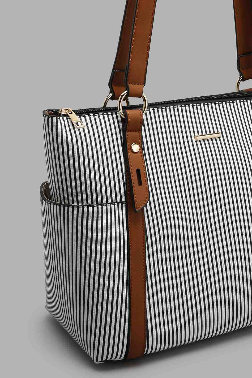 Redtag-Nautical-Tote-With-Tan-Trims-Cross-Body-Bags-Women-