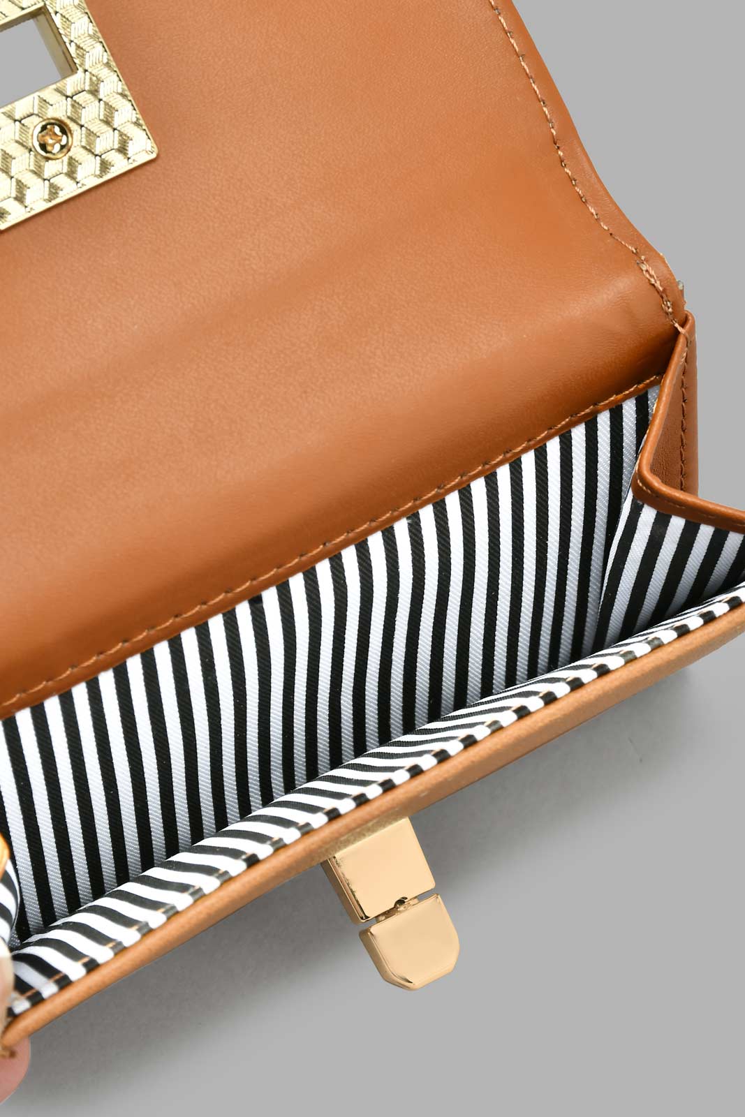 Redtag-Tan-Stitch-Trim-Turn-Lock-Wallet-Purses-Women-
