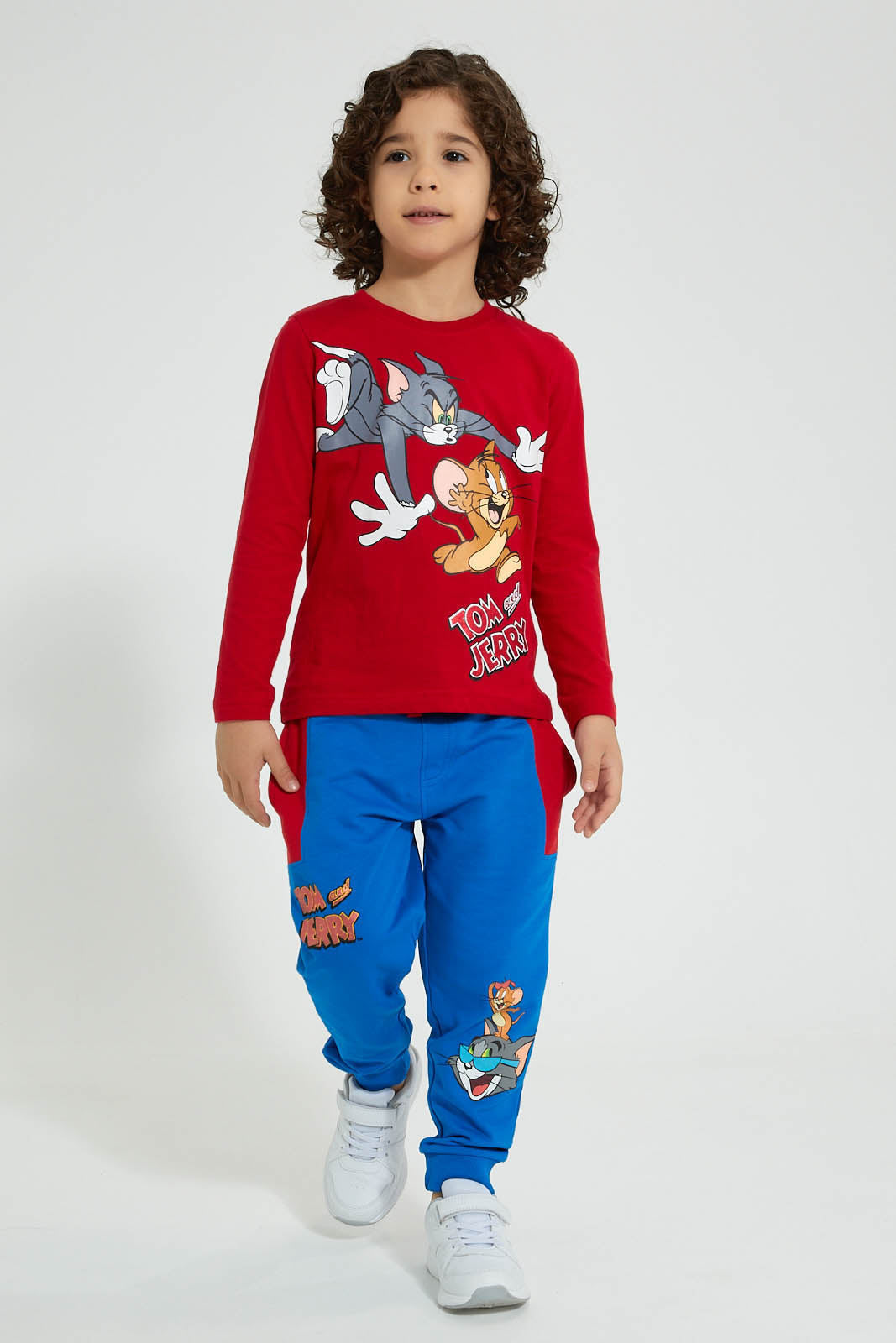 Redtag-Blue-Tom-&-Jerry-Jog-Pant-Joggers-Boys-2 to 8 Years