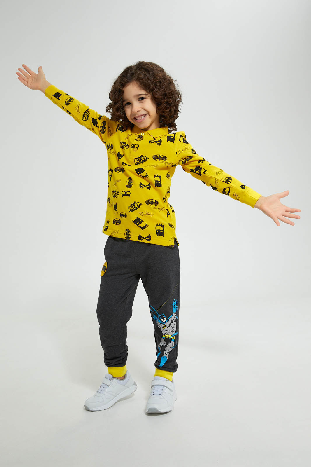 Redtag-Charcoal-Batman-Jog-Pant-Joggers-Boys-2 to 8 Years