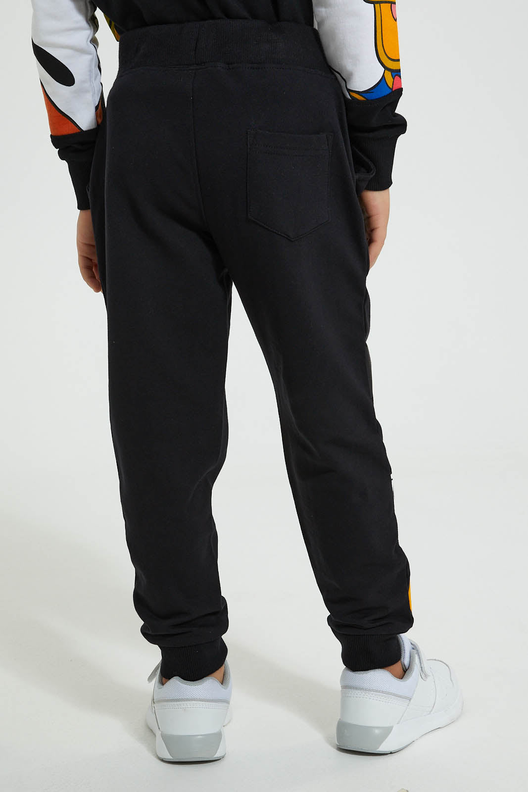 Redtag-Black-Mickey-Mouse-Jog-Pant-Joggers-Boys-2 to 8 Years