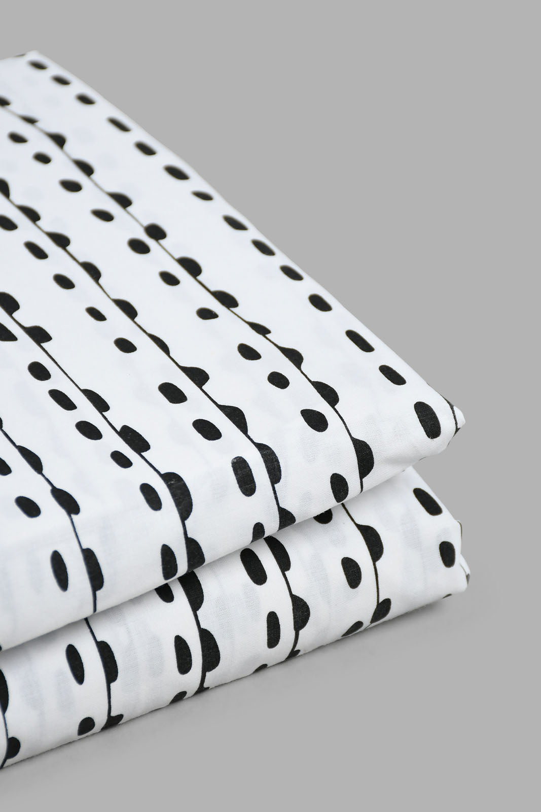 White And Black Stripe Fitted Sheet (King Size)