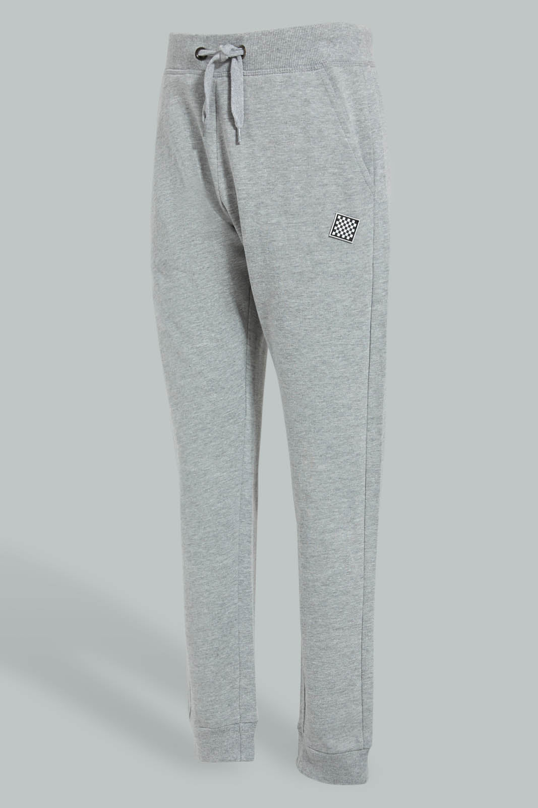 Redtag-Grey-Mel-Table-Active-Pant-Joggers-Senior-Boys-9 to 14 Years