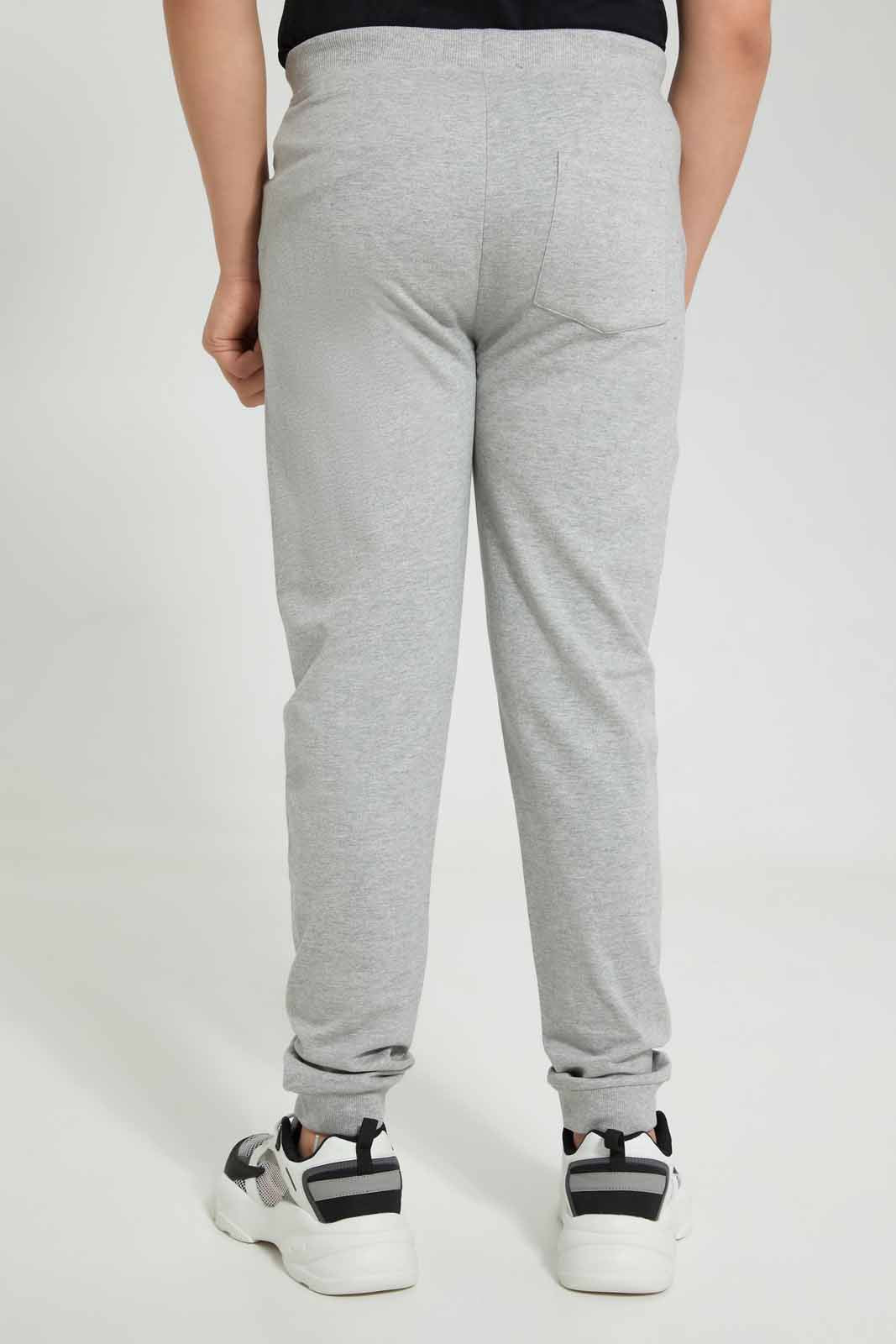 Redtag-Grey-Jogger-with-Elasticated-Waistband-Joggers-Senior-Boys-9 to 14 Years