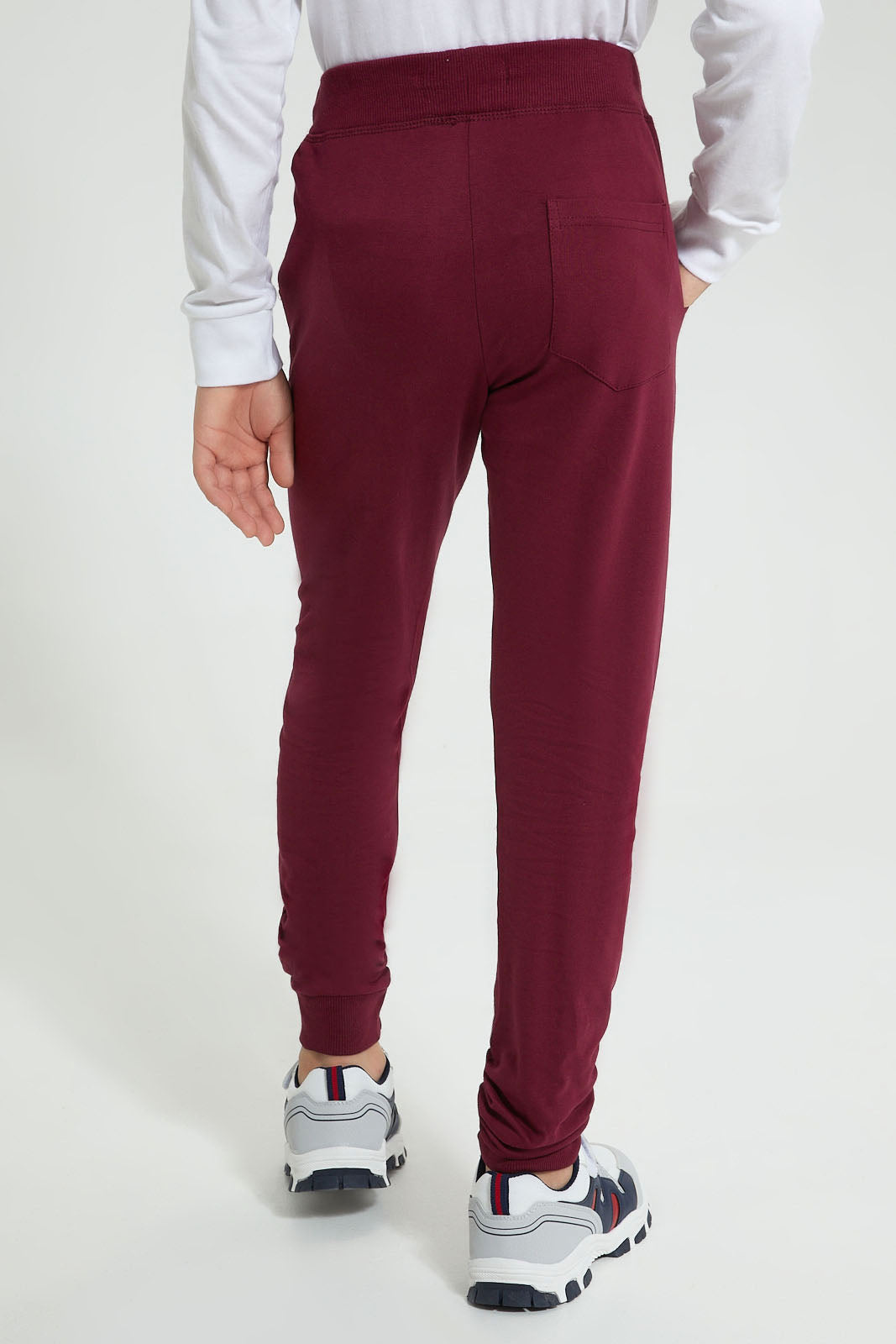 Redtag-Burgundy-Table-Active-Pant-Joggers-Senior-Boys-9 to 14 Years