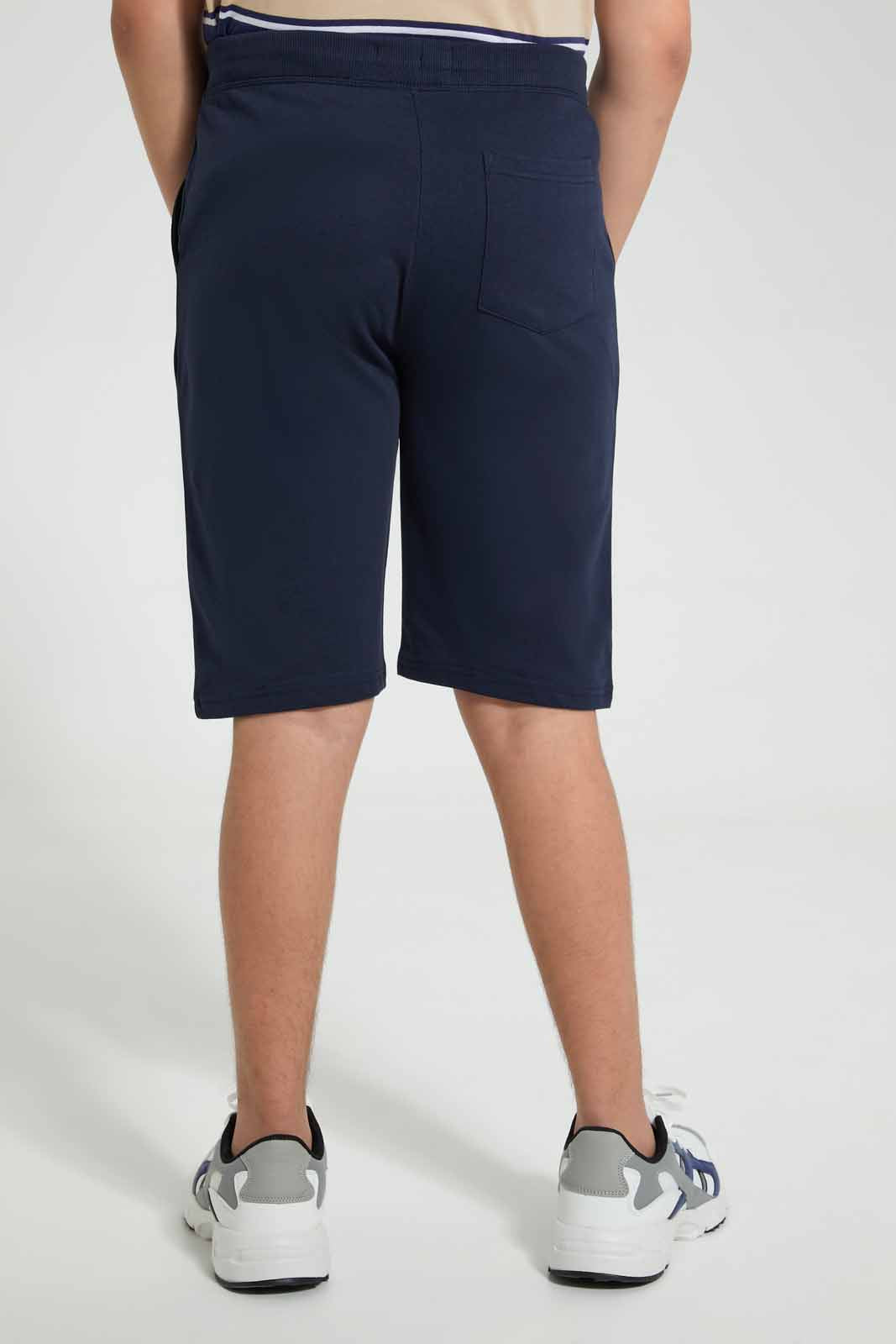 Redtag-Navy-Pull-On-Active-Short-Active-Shorts-Senior-Boys-9 to 14 Years