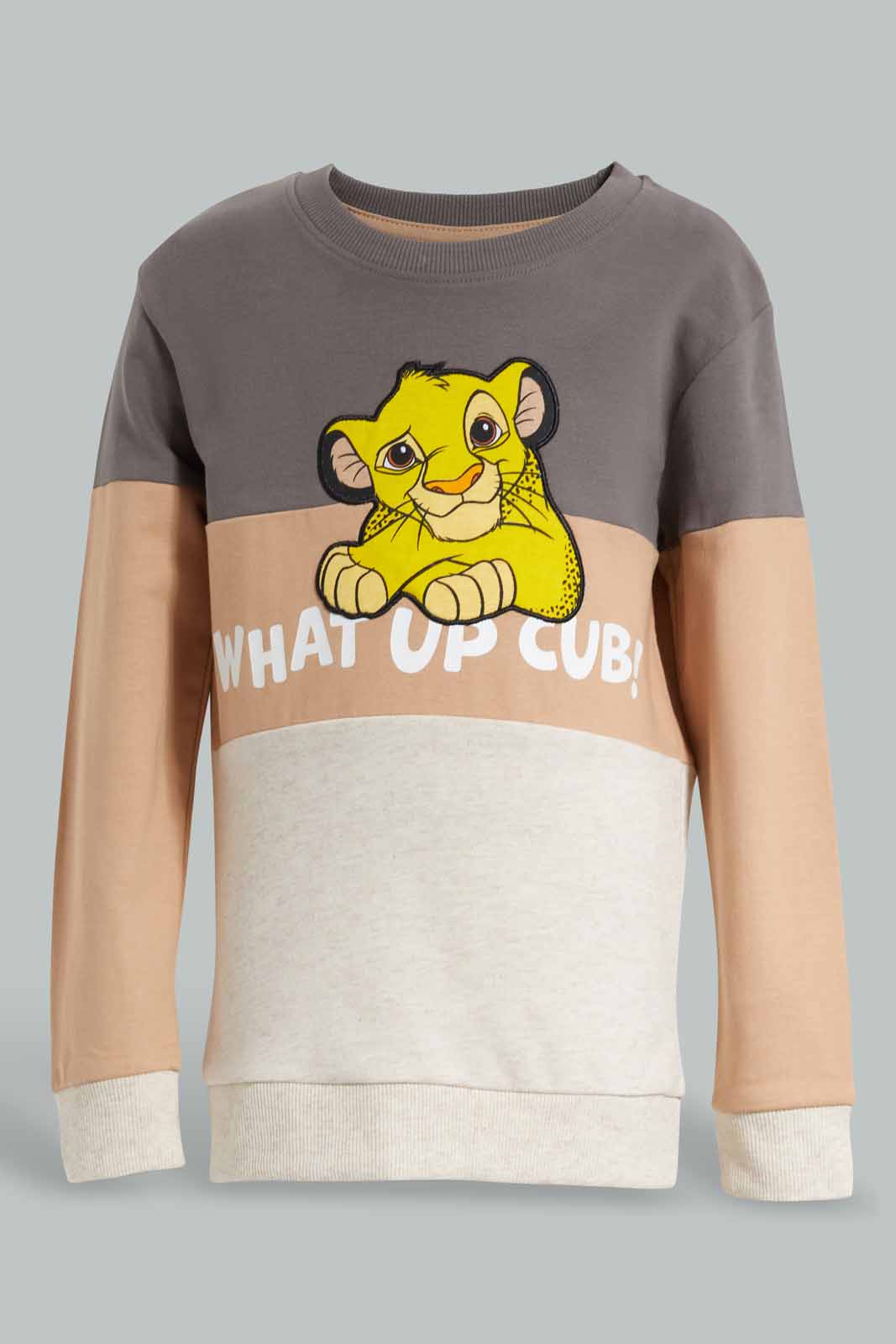 Redtag-Grey-Lion-King-Jogsuit-BOY-Jog-Sets,-Category:Jog-Sets,-CHR,-Colour:Grey,-Deals:Sale,-Filter:Boys-(2-to-8-Yrs),-S22A,-Sale,-Sale-BOY-APL,-Section:Kidswear-Boys-